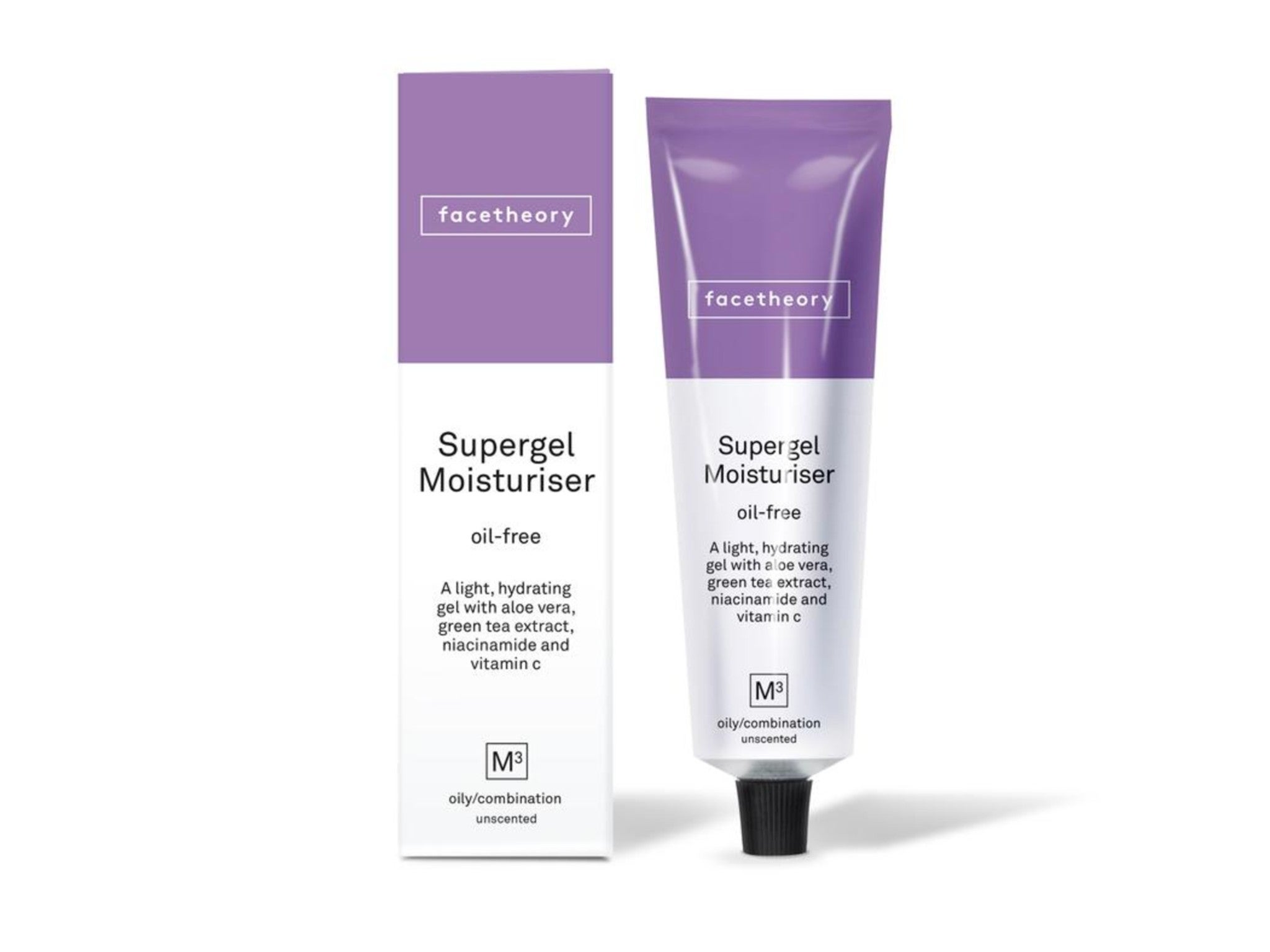 Facetheory supergel oil-free moisturiser M3 for oily and acne-prone skin indybest