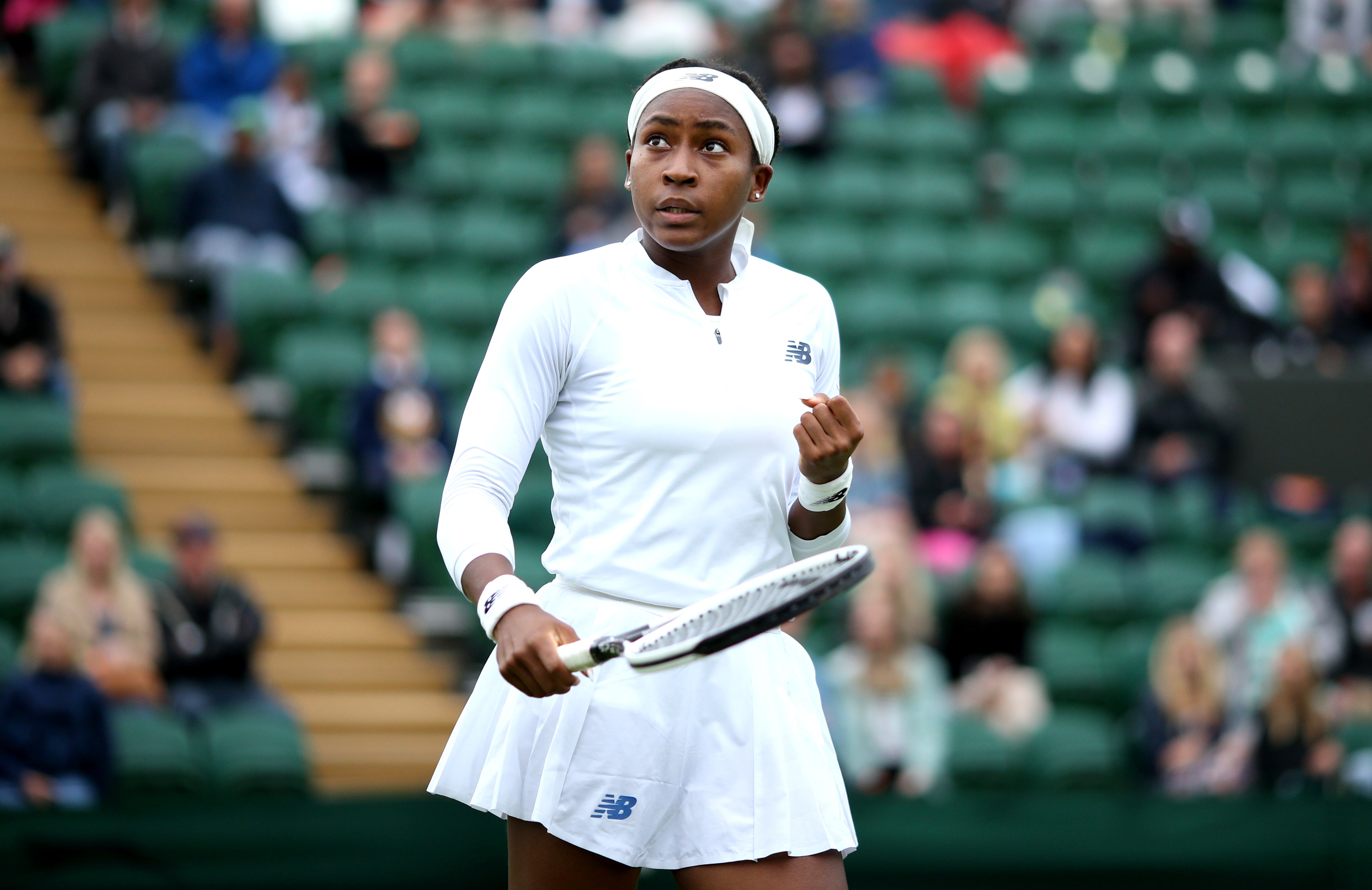 Coco Gauff won in straight sets on her Wimbledon return