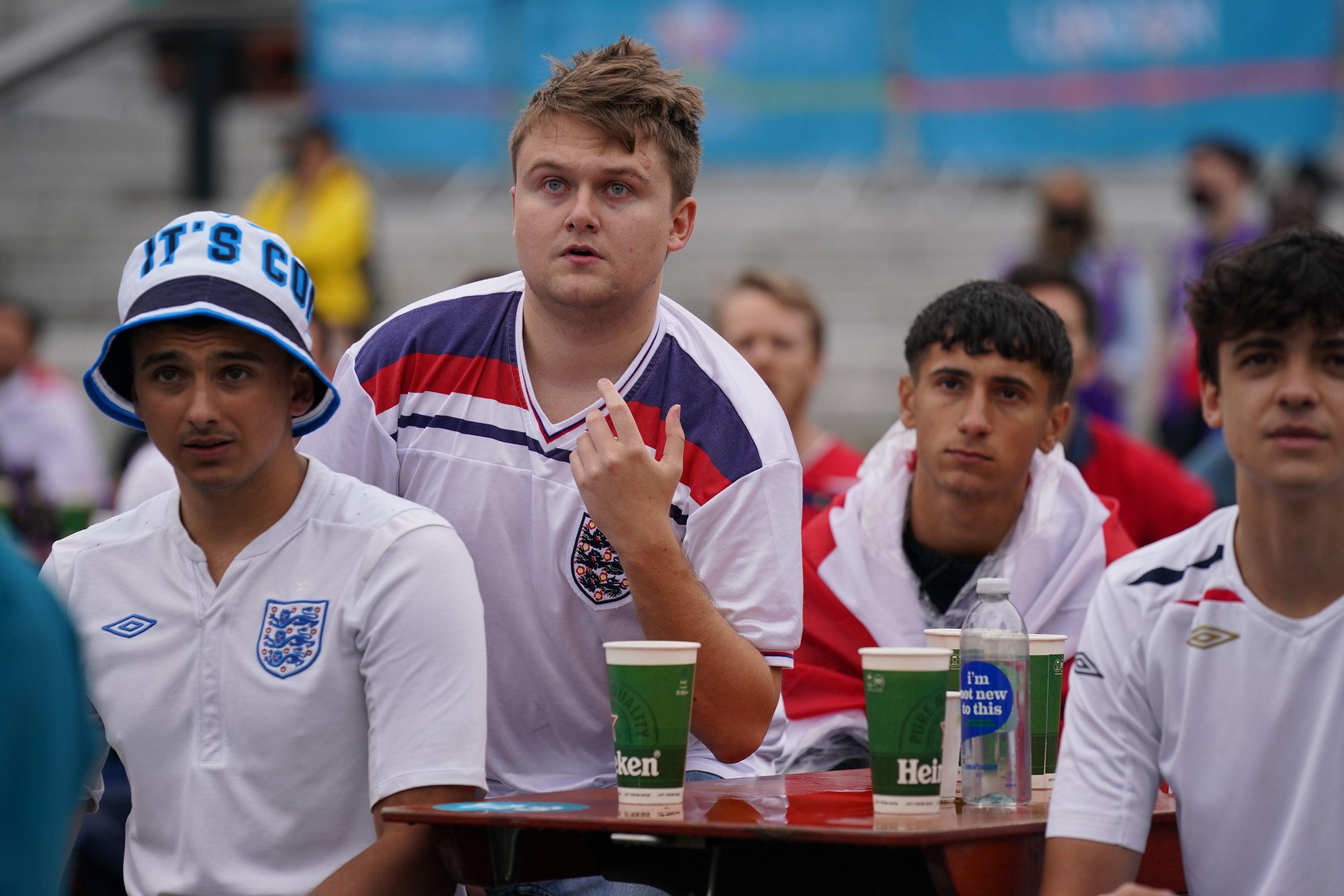 Is it coming home? Fans in Trafalgar Square, London after England beat Germany 2-0