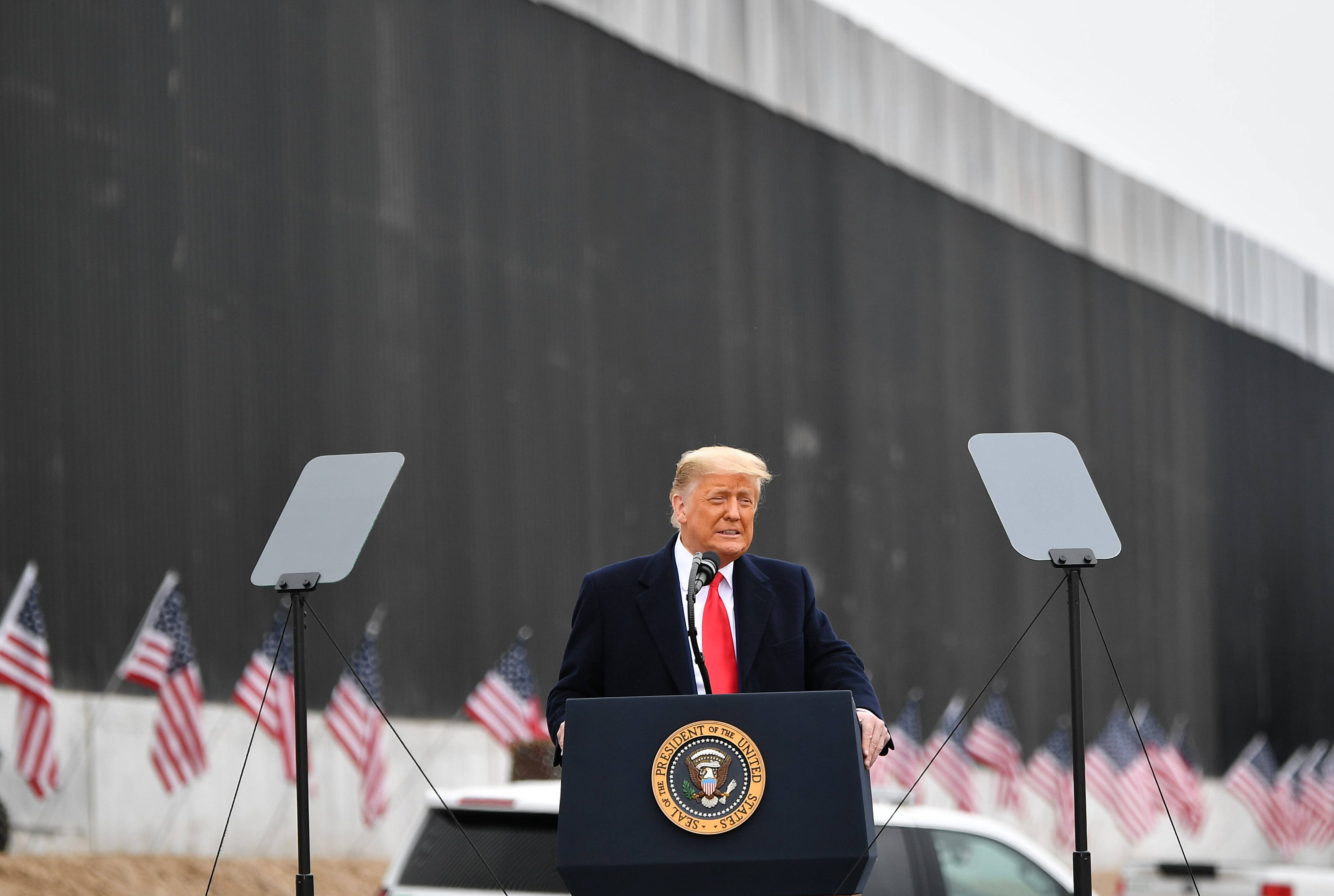 <p>Donald Trump has been a frequent visitor to the US-Mexico border</p>