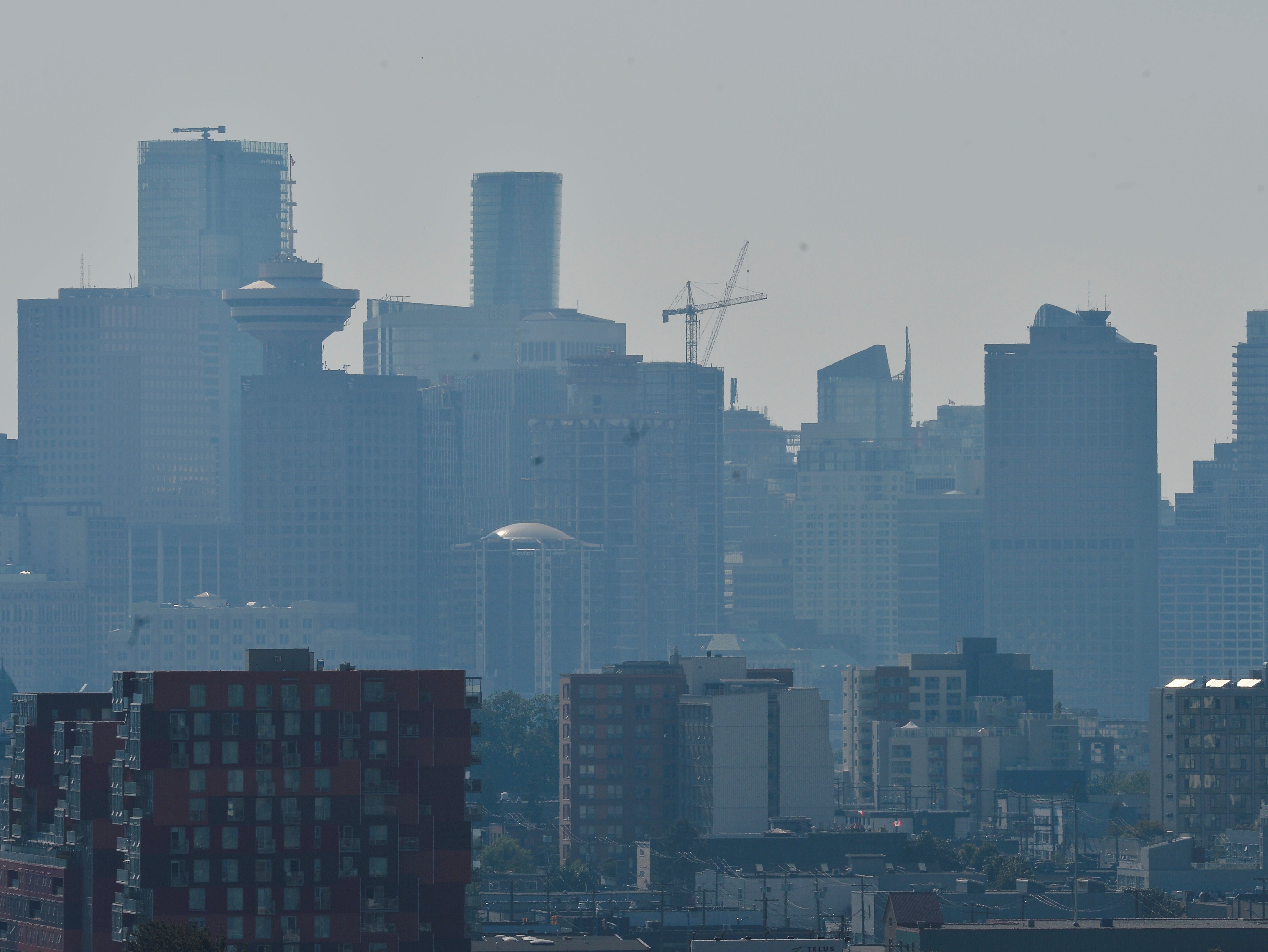 Vancouver’s skyline sizzling in the unseasonal heatwave