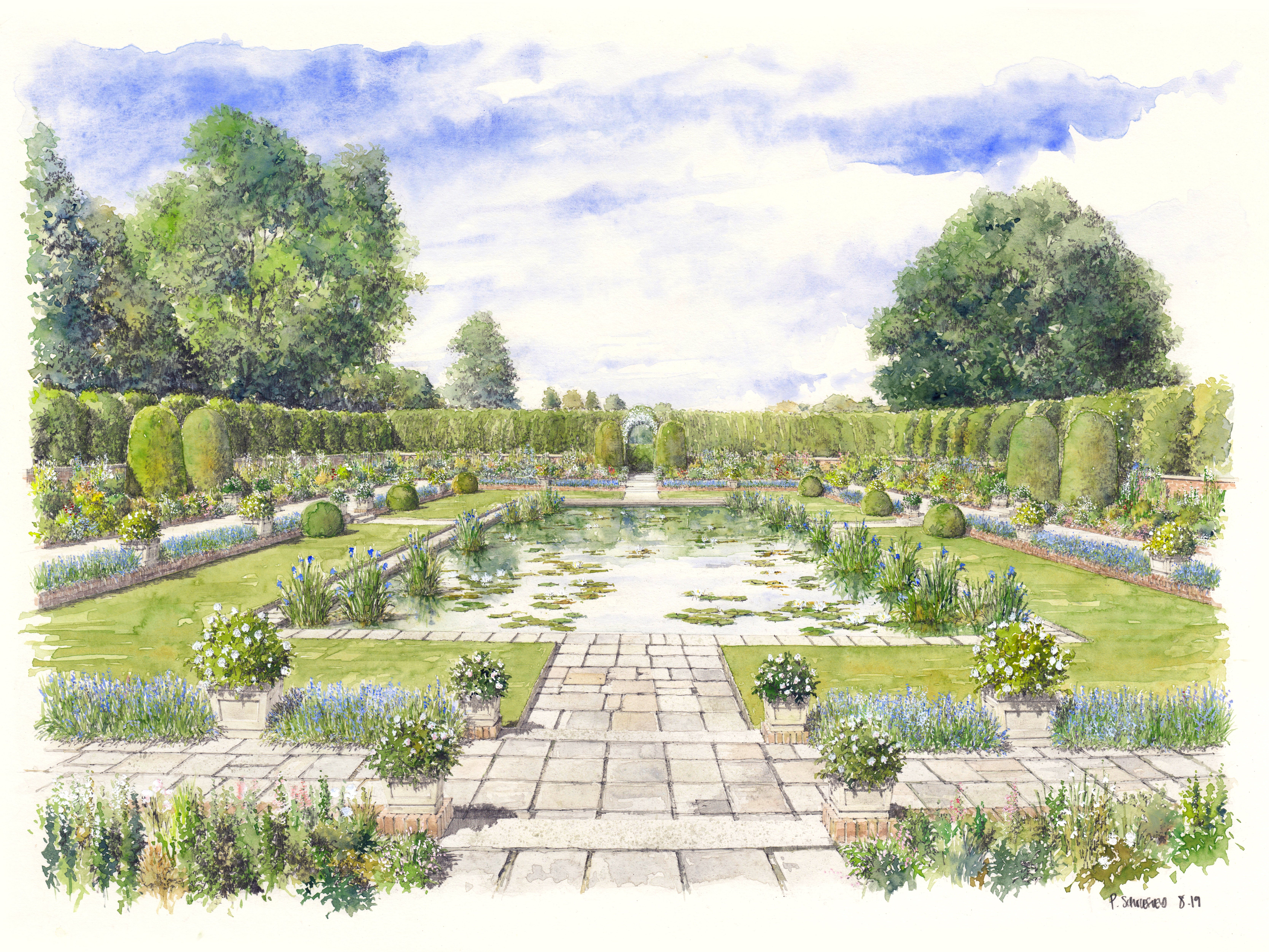 Artist’s impression of the Sunken Garden