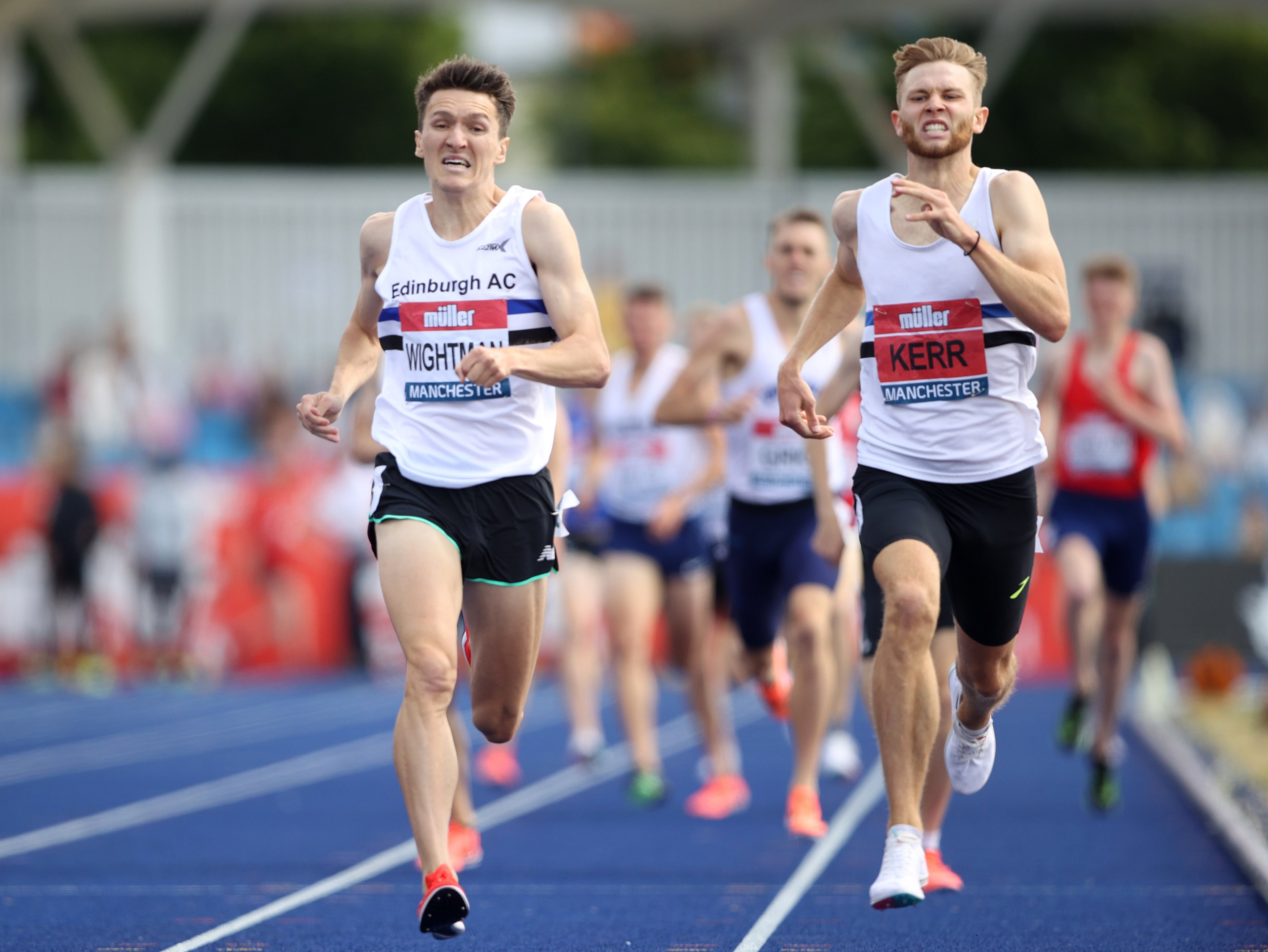 Jake Wightman and Josh Kerr fight it out in the men’s 1,500m at the British Athletics Championships