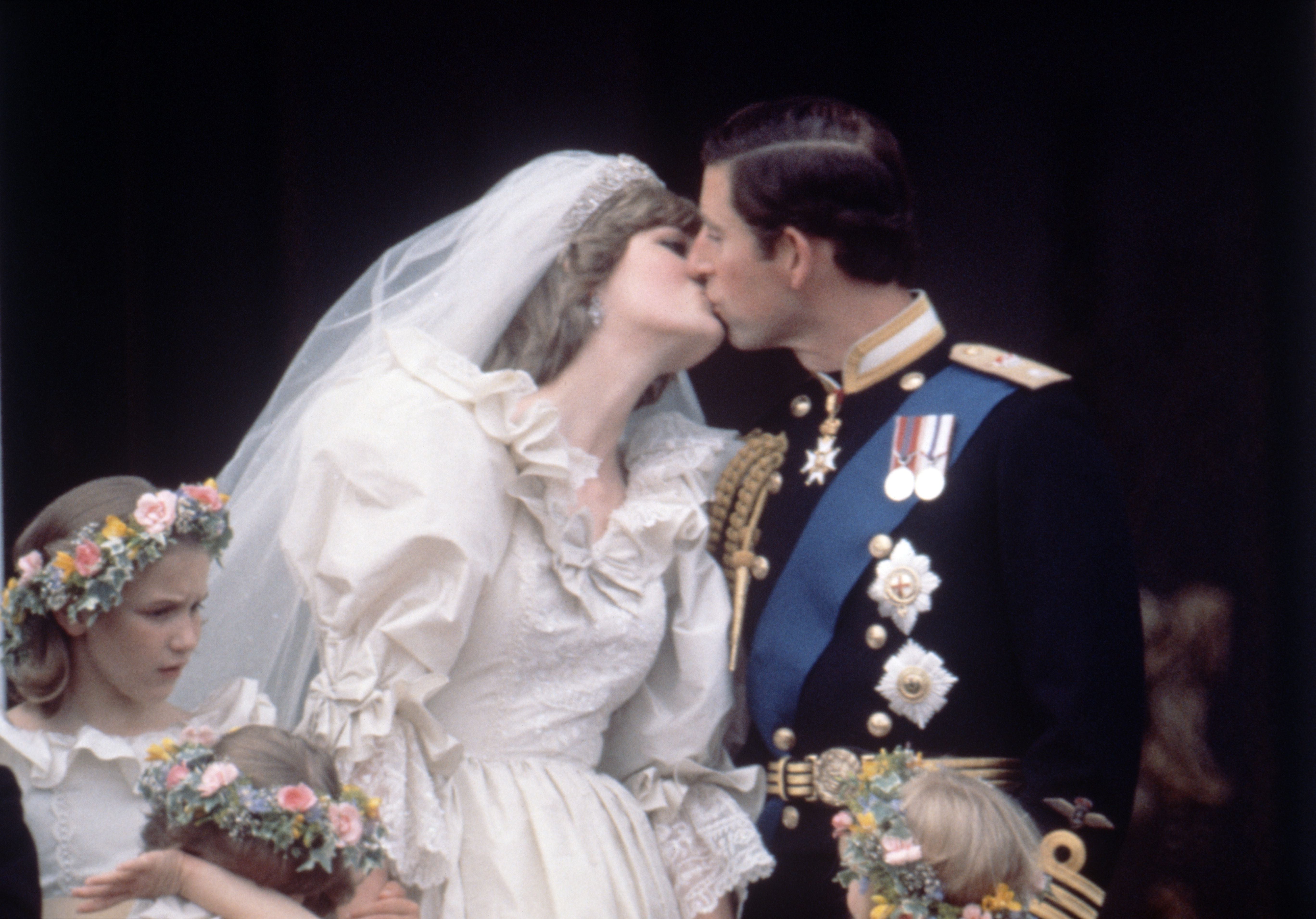 Diana and Charles on their wedding day