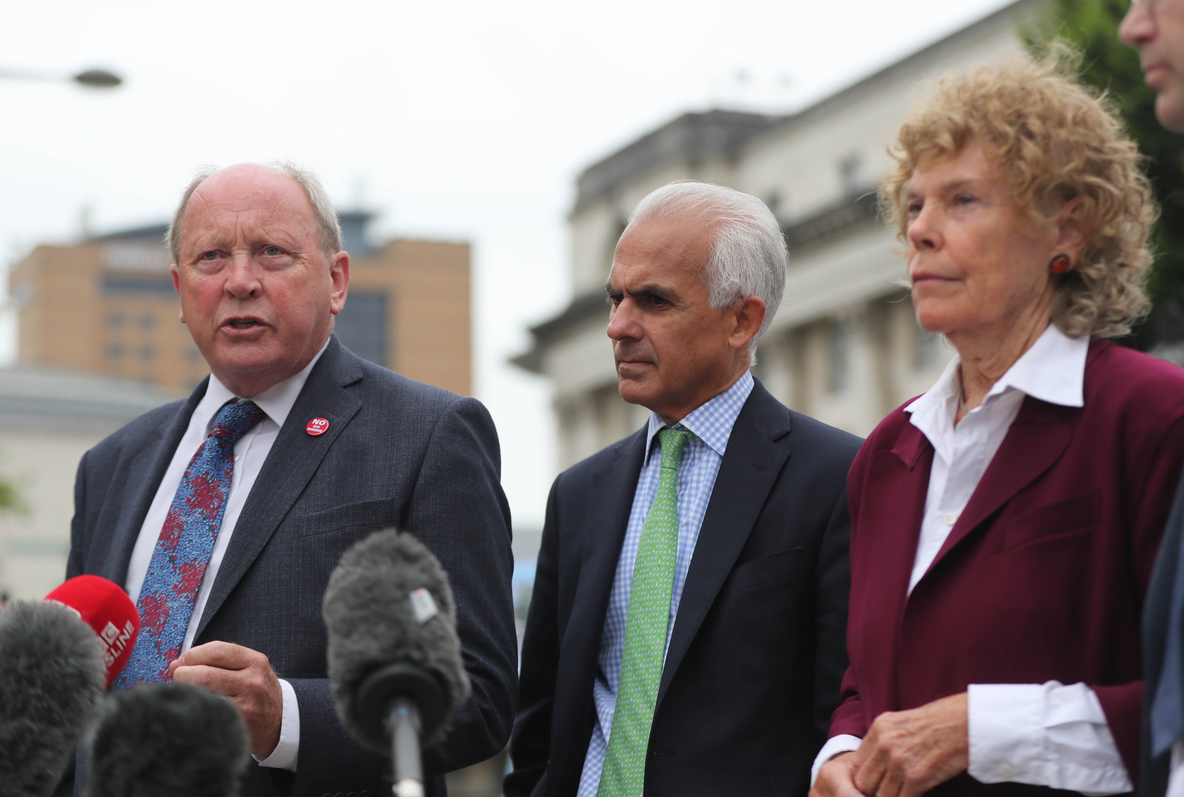 Ben Habib, centre, joined an application for a judicial review of the Protocol