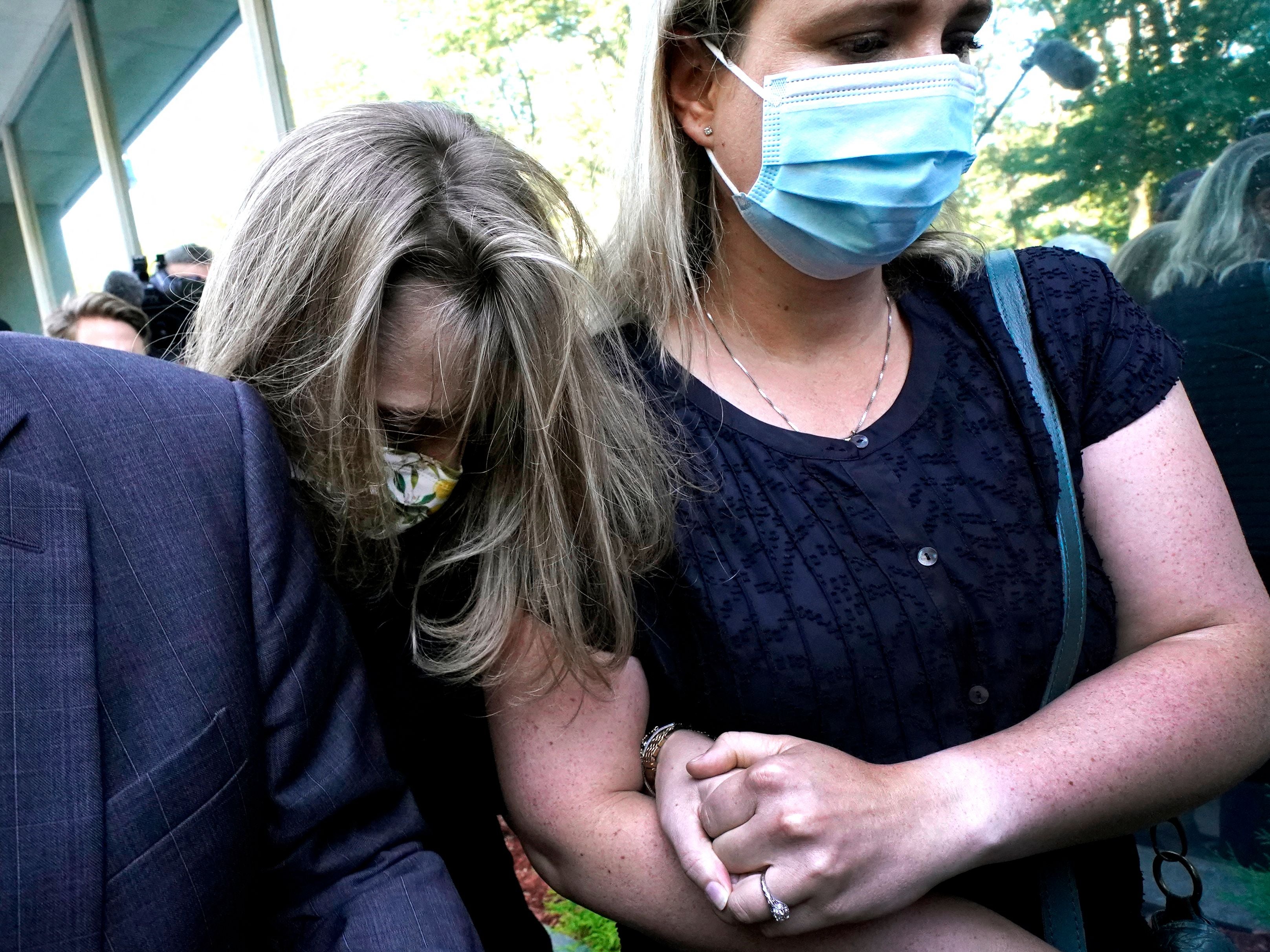 Allison Mack arriving at Brooklyn Federal Courthouse