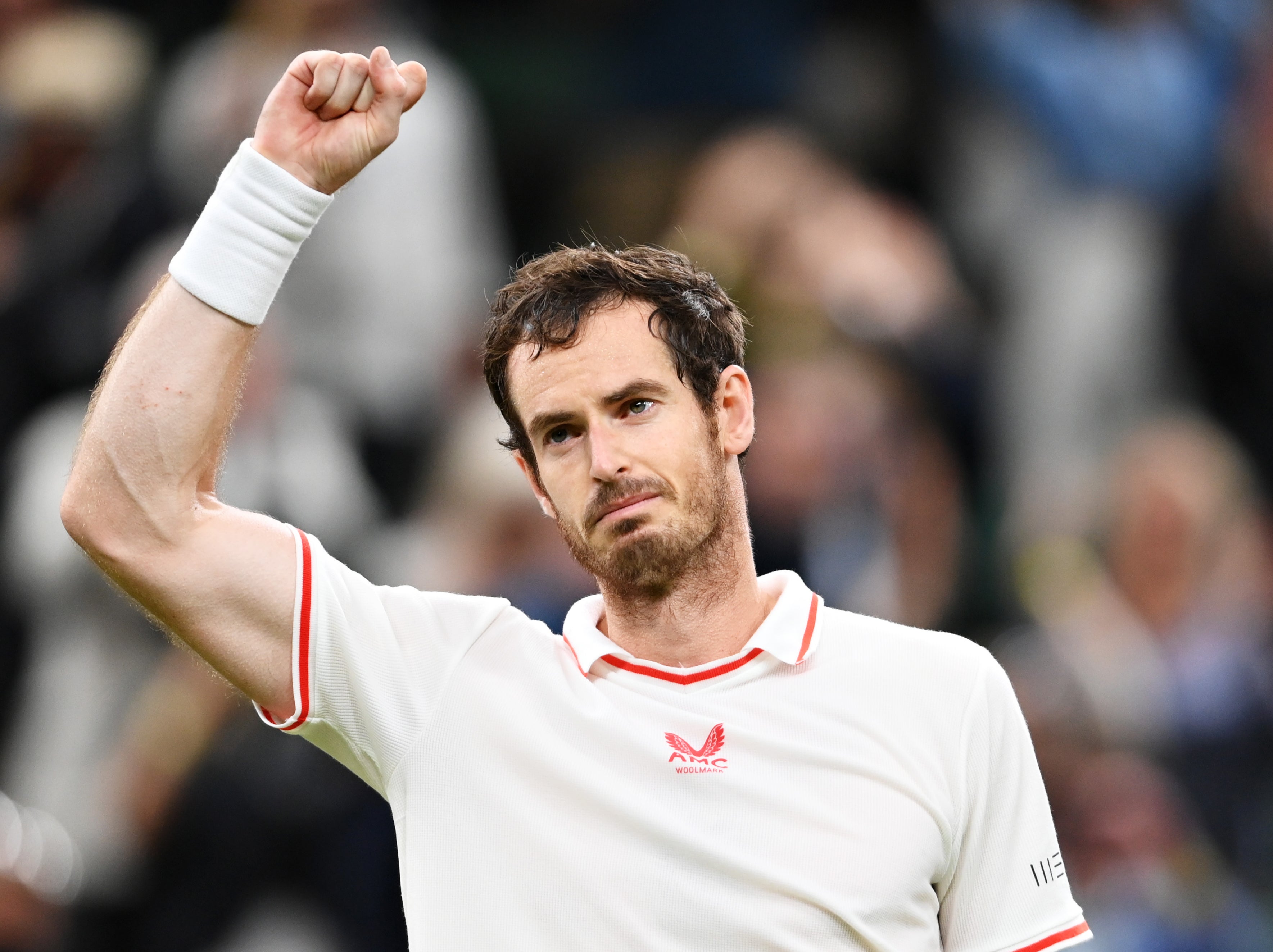 A tearful Murray after beating Otte in the second round