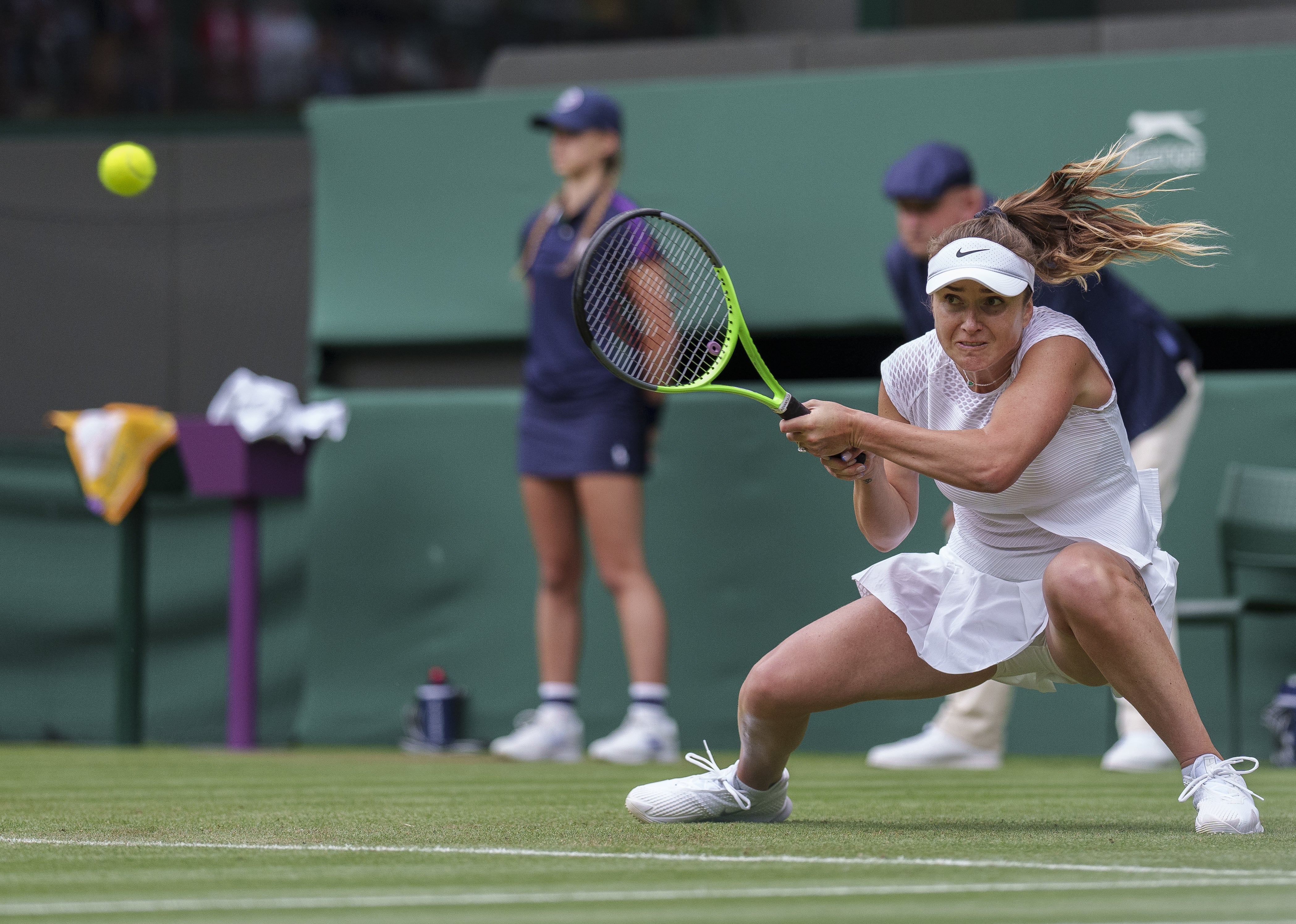 Elina Svitolina plays a shot