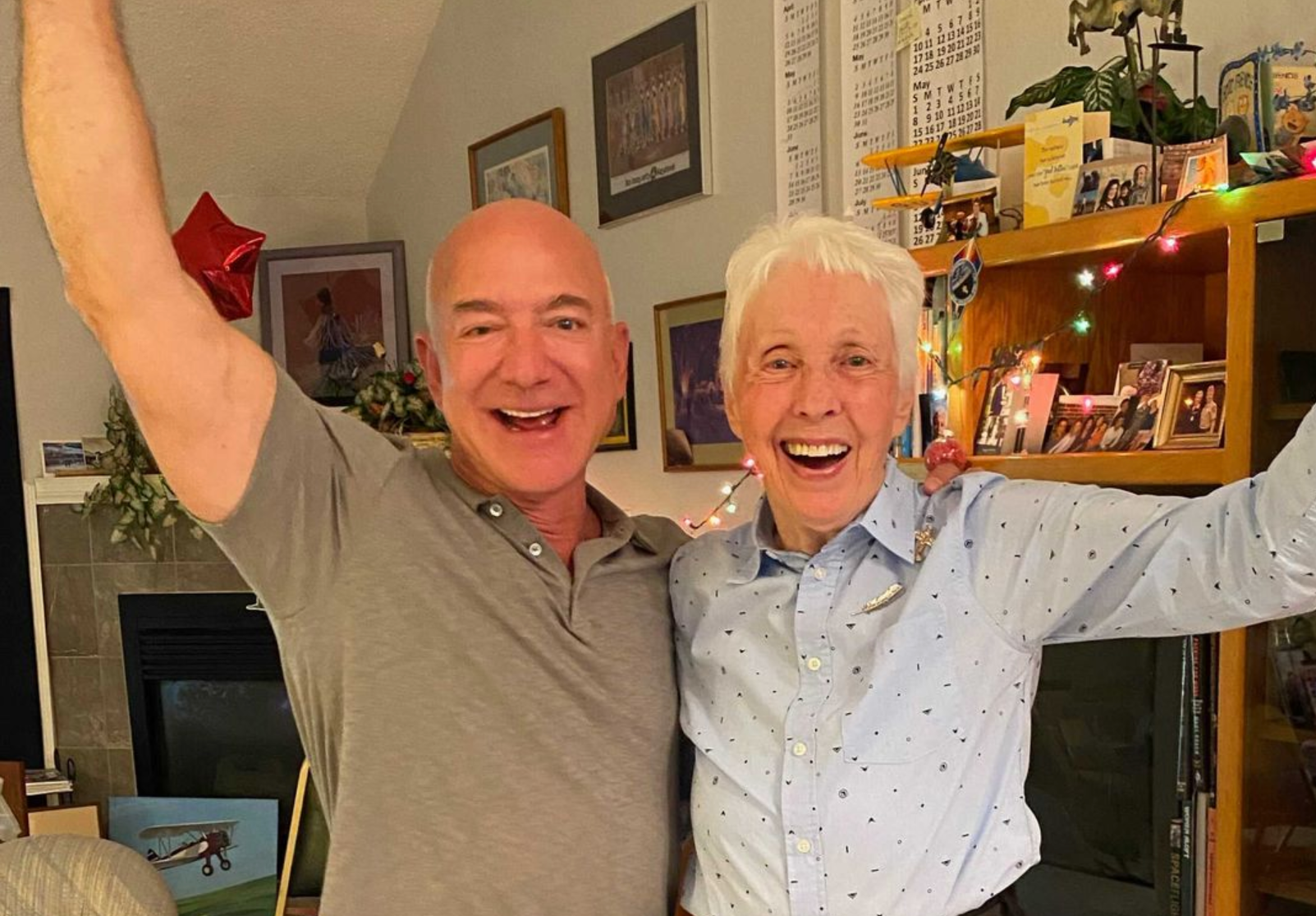 Jeff Bezos and Wally Funk