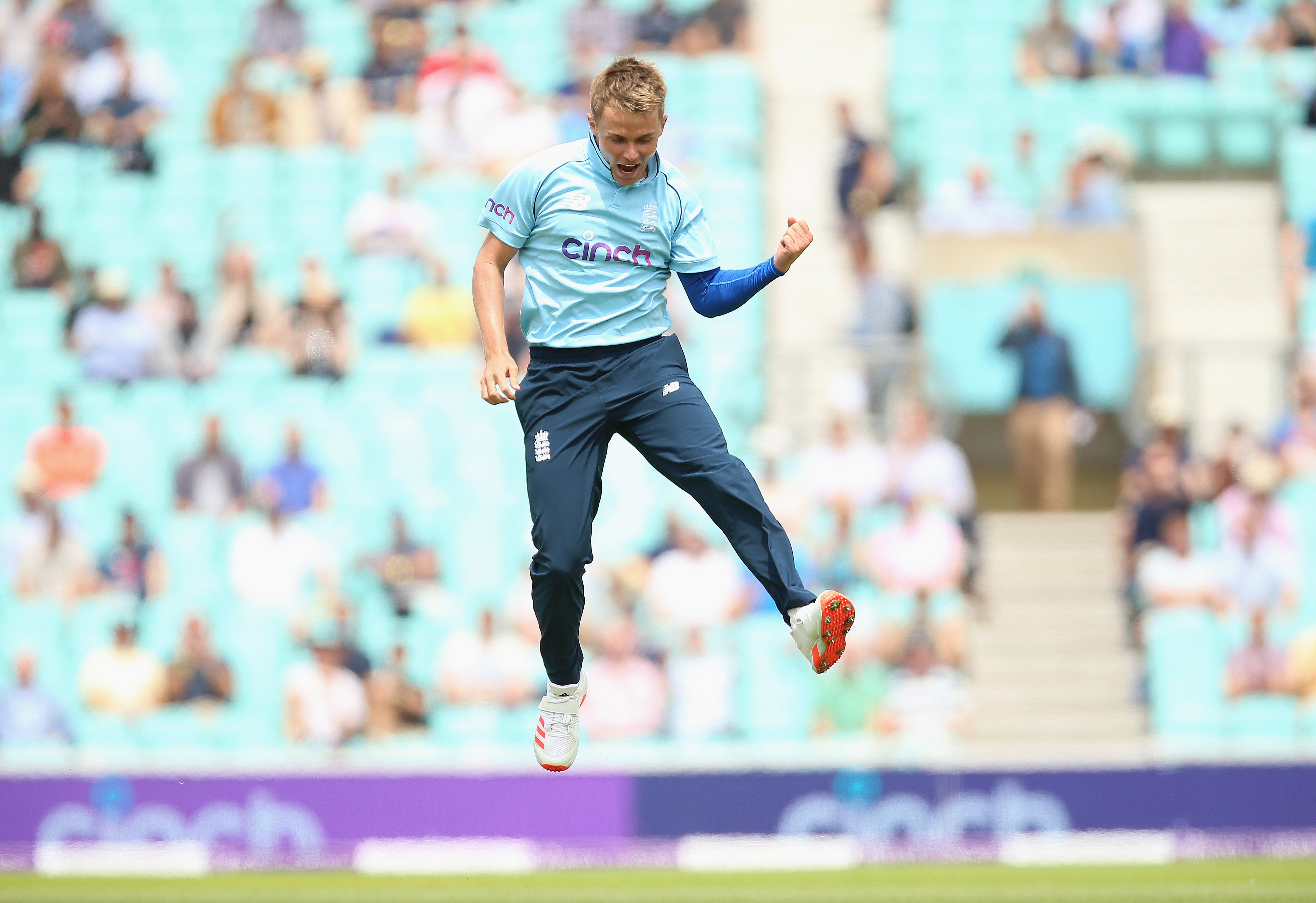 Sam Curran celebrates