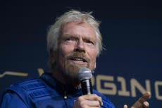 Richard Branson aims to beat Jeff Bezos into space later this month
