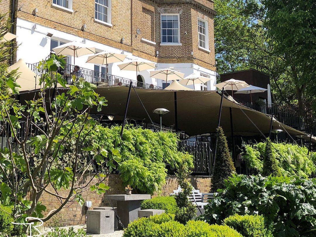 The terrace at Bingham Riverhouse Hotel