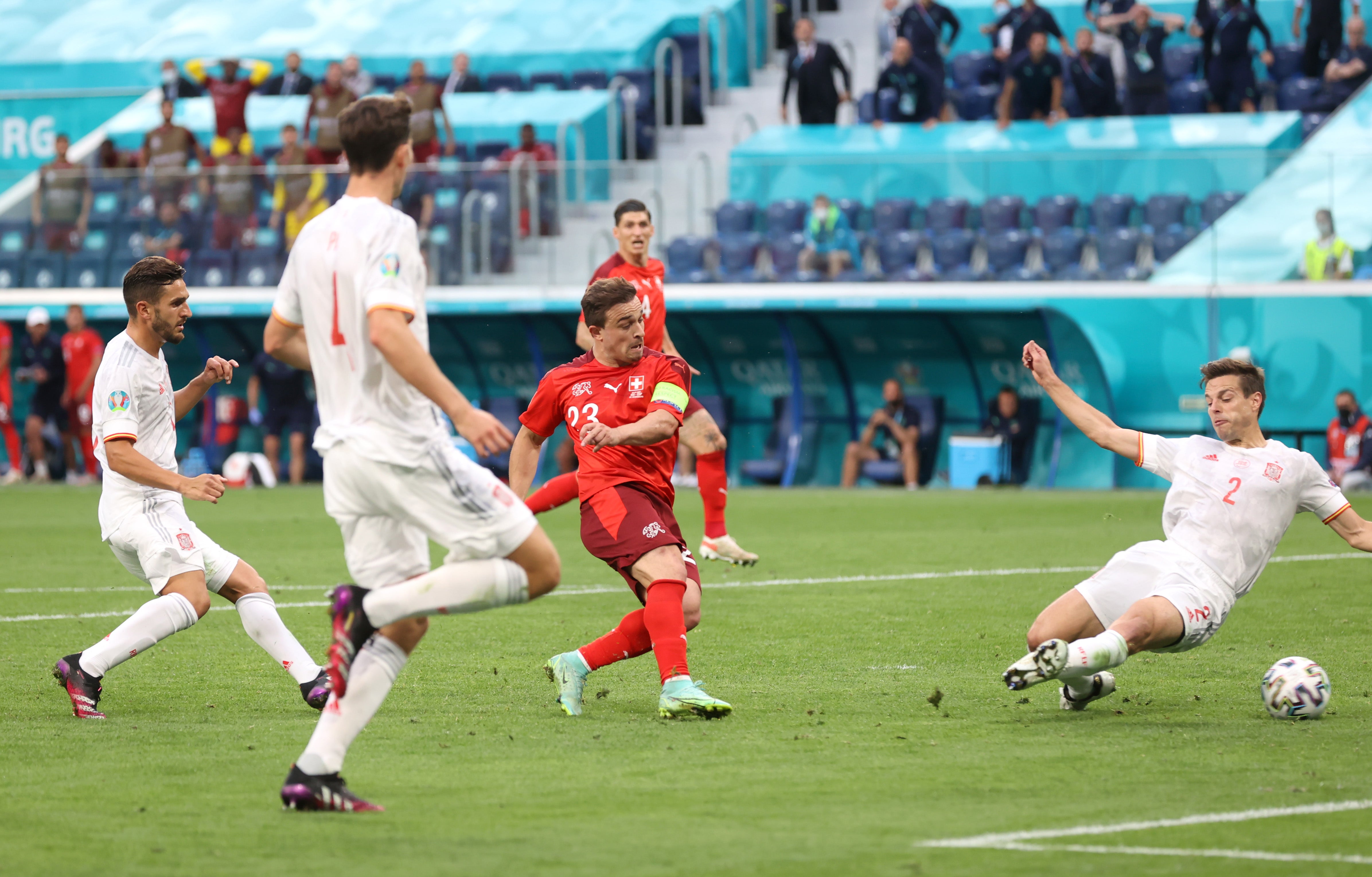 Xherdan Shaqiri equalised for Switzerland in the second half