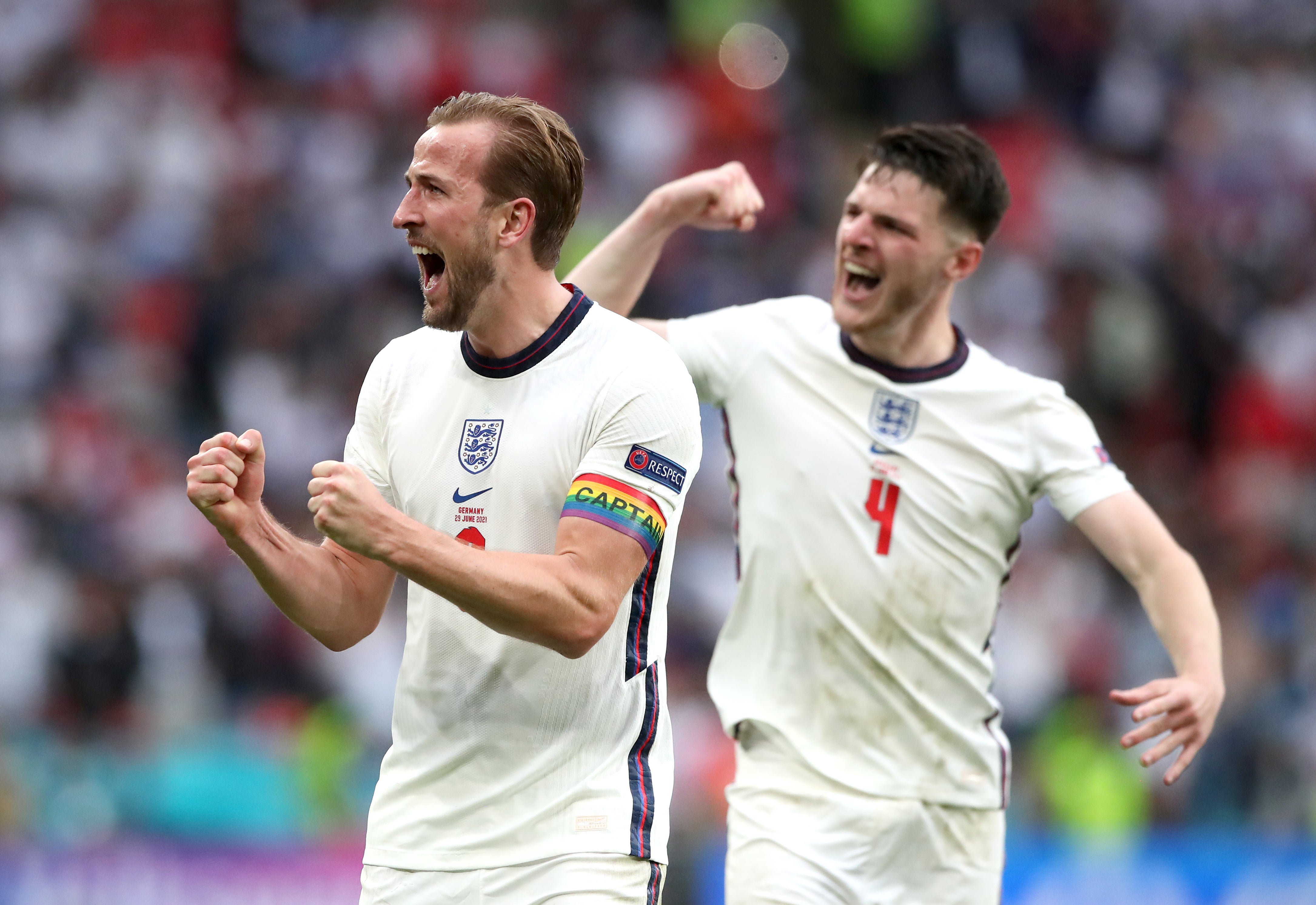 Harry Kane and Declan Rice