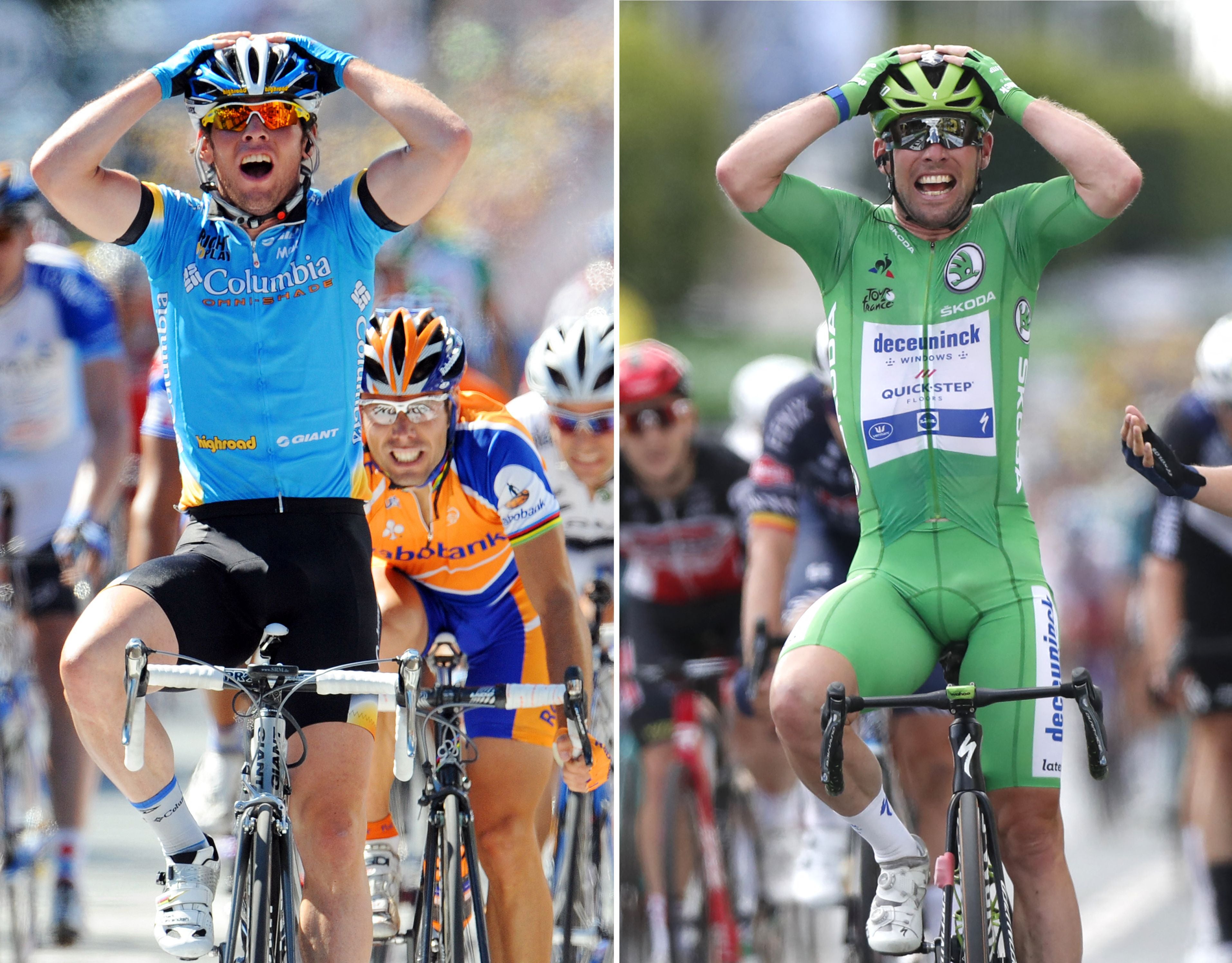 Mark Cavendish in Chateauroux in 2008 and again in 2021