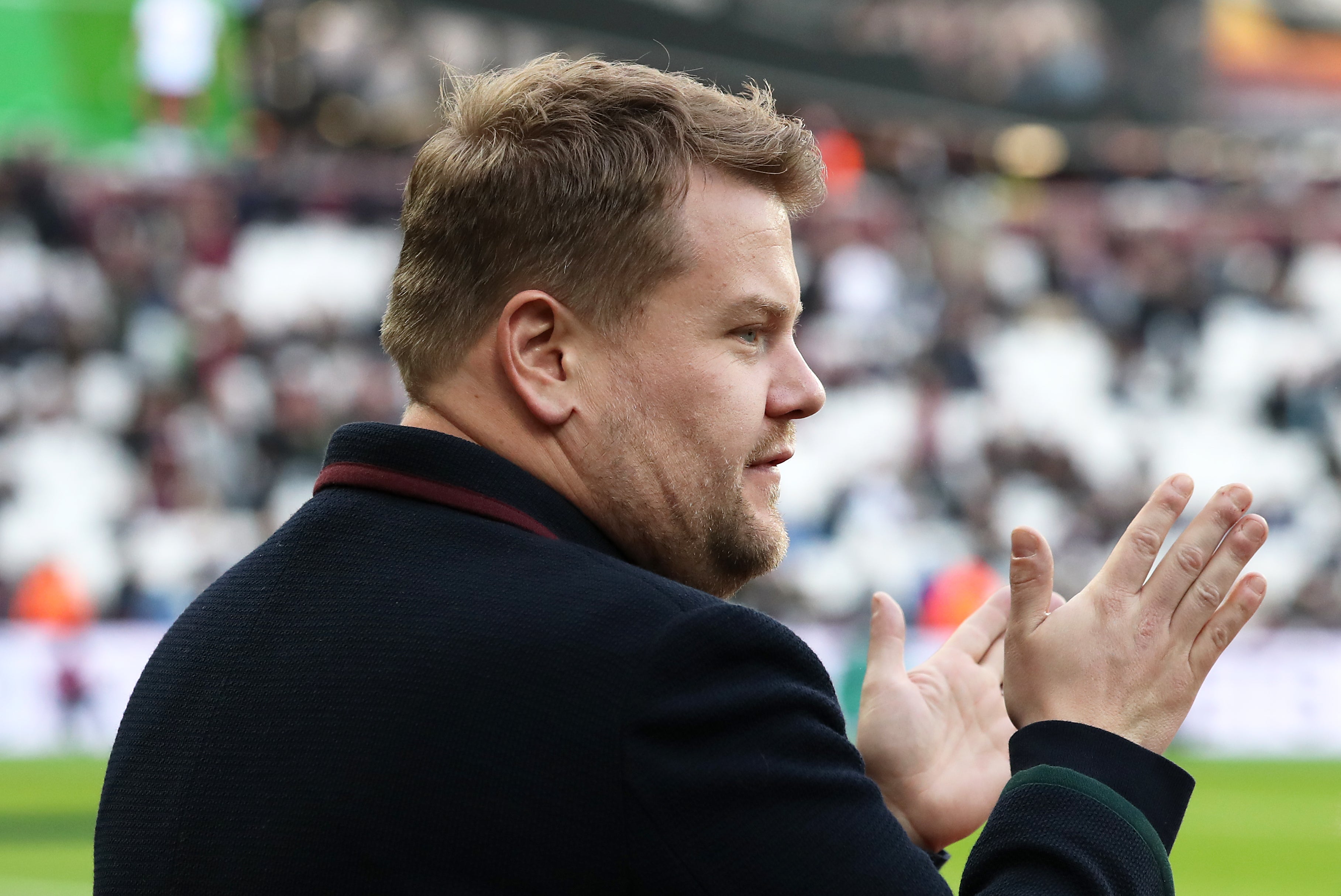 Talk-show host and West Ham fan James Corden