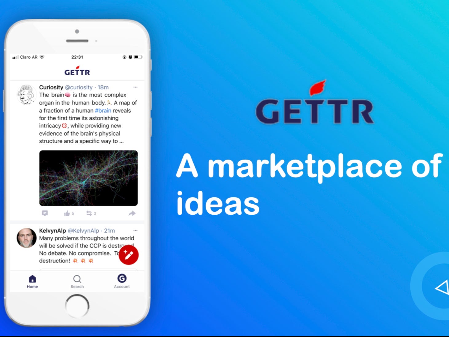 The newly launched social media website, Gettr, is billed on app stores as a ‘non-bias social network for people all over the world'