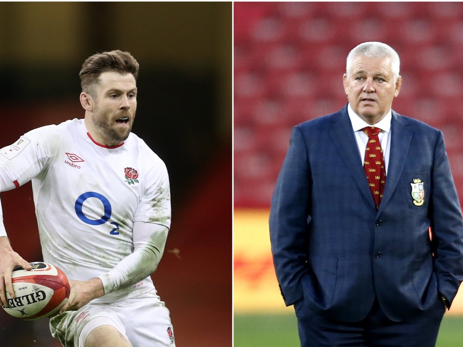 Elliot Daly and Warren Gatland