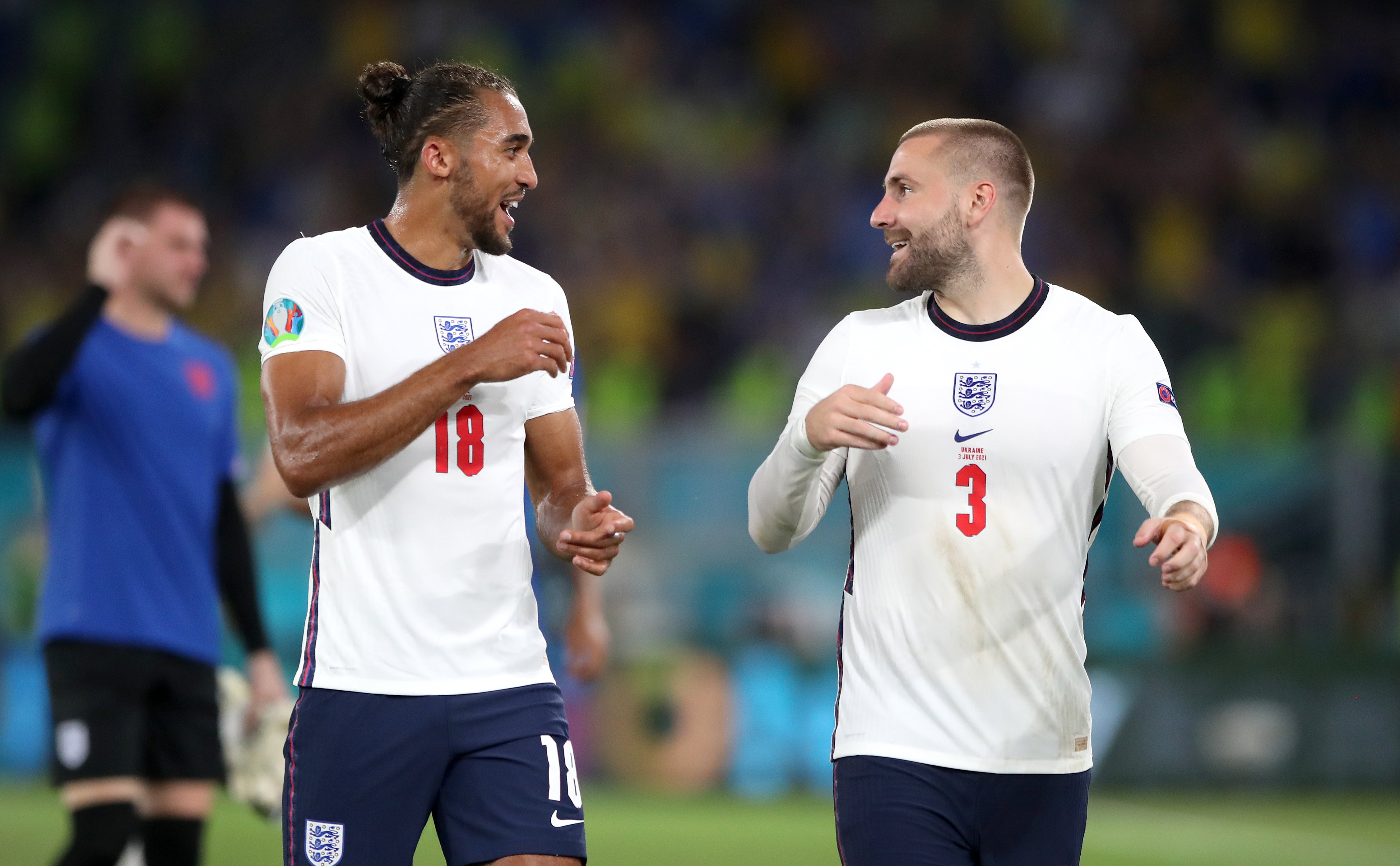 Dominic Calvert-Lewin and Luke Shaw