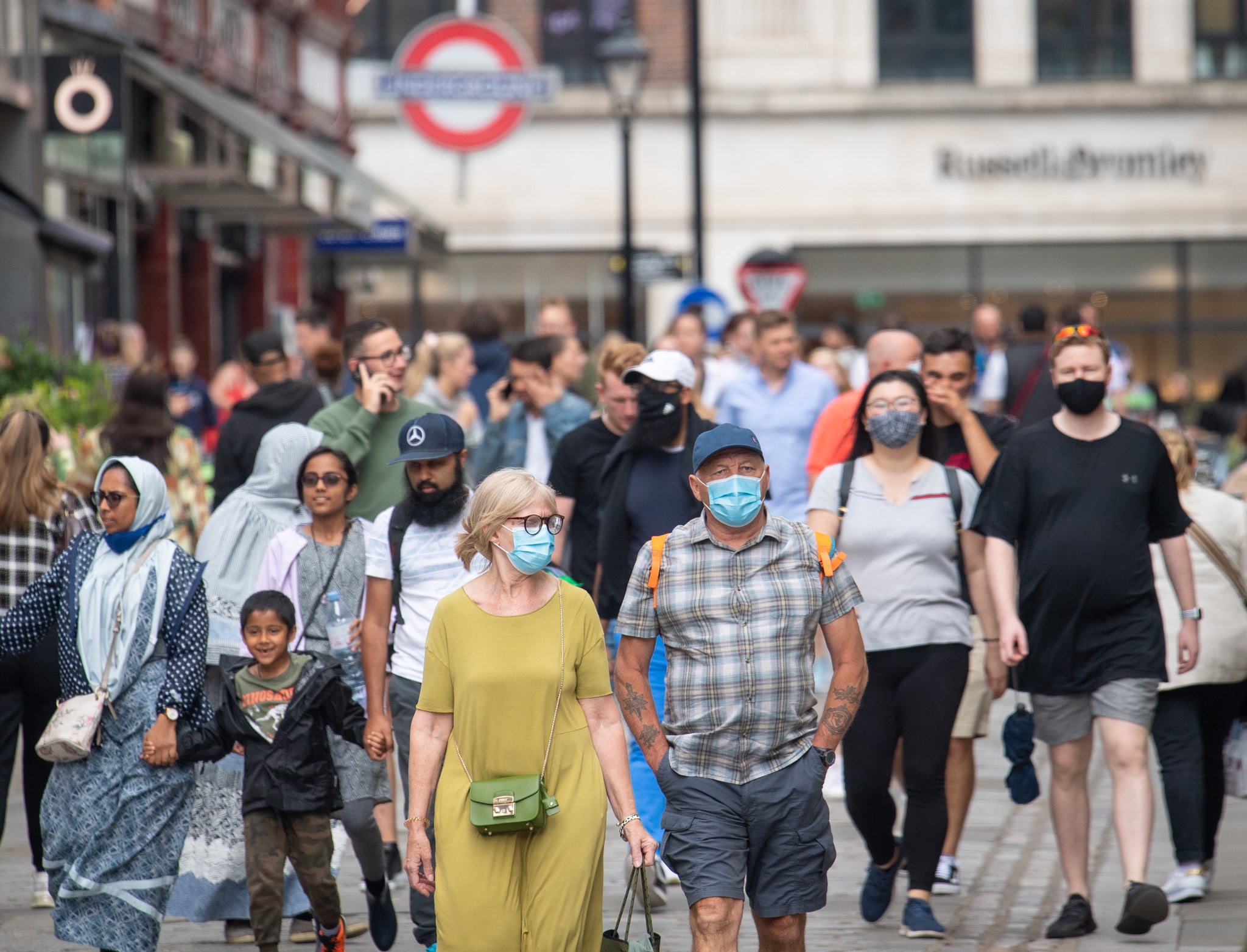 Shoppers in Central London