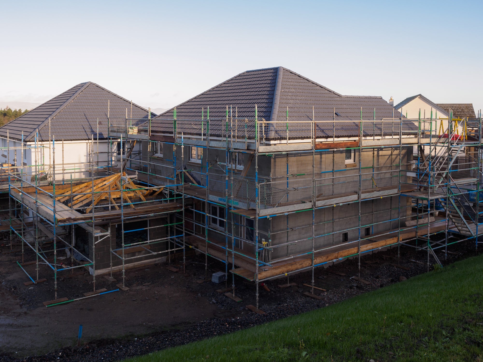 Construction of homes by Taylor Wimpey in Scotland