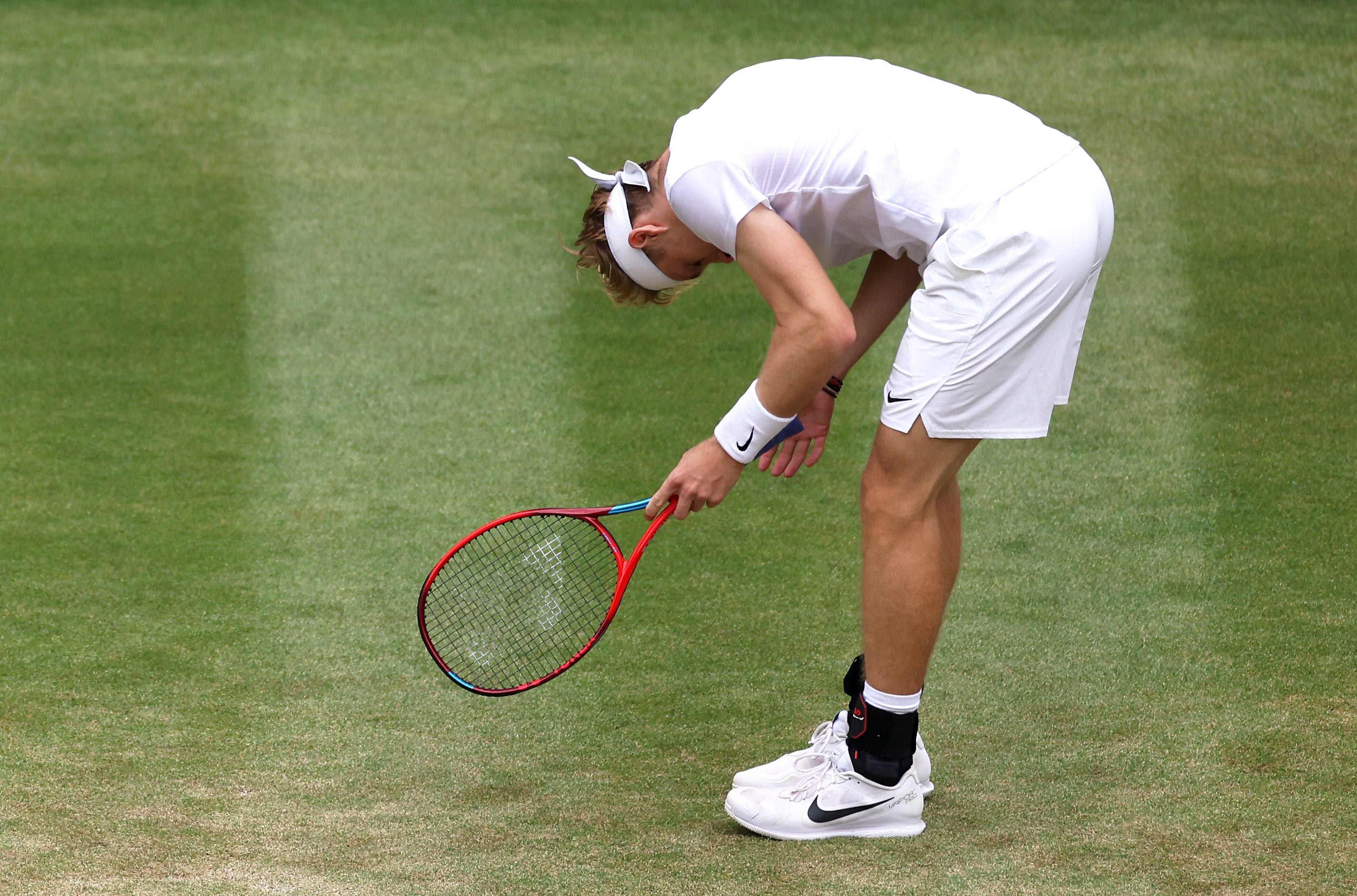 Denis Shapovalov reacts to a point