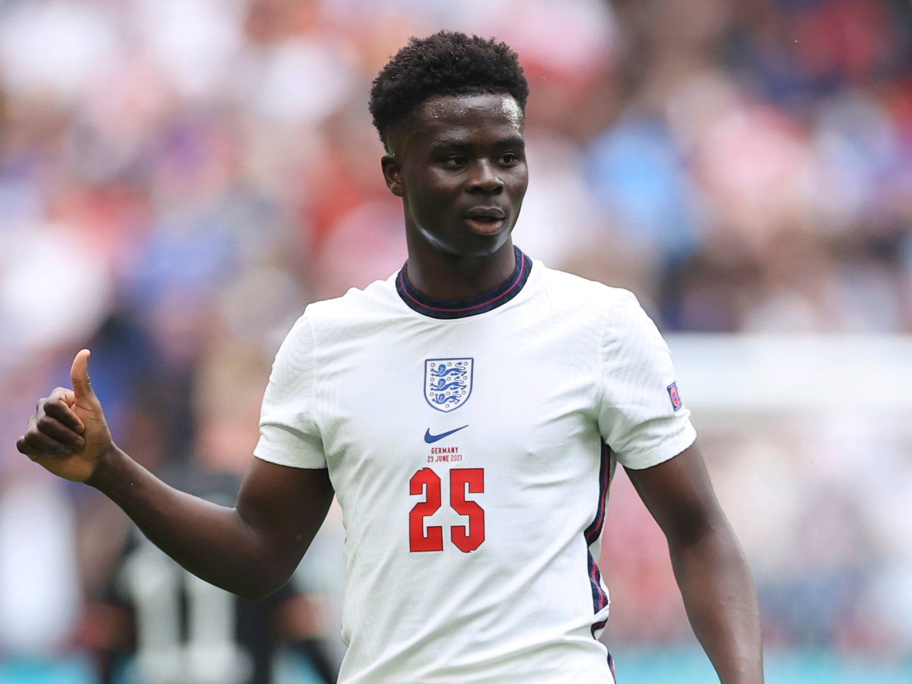 England forward Bukayo Saka