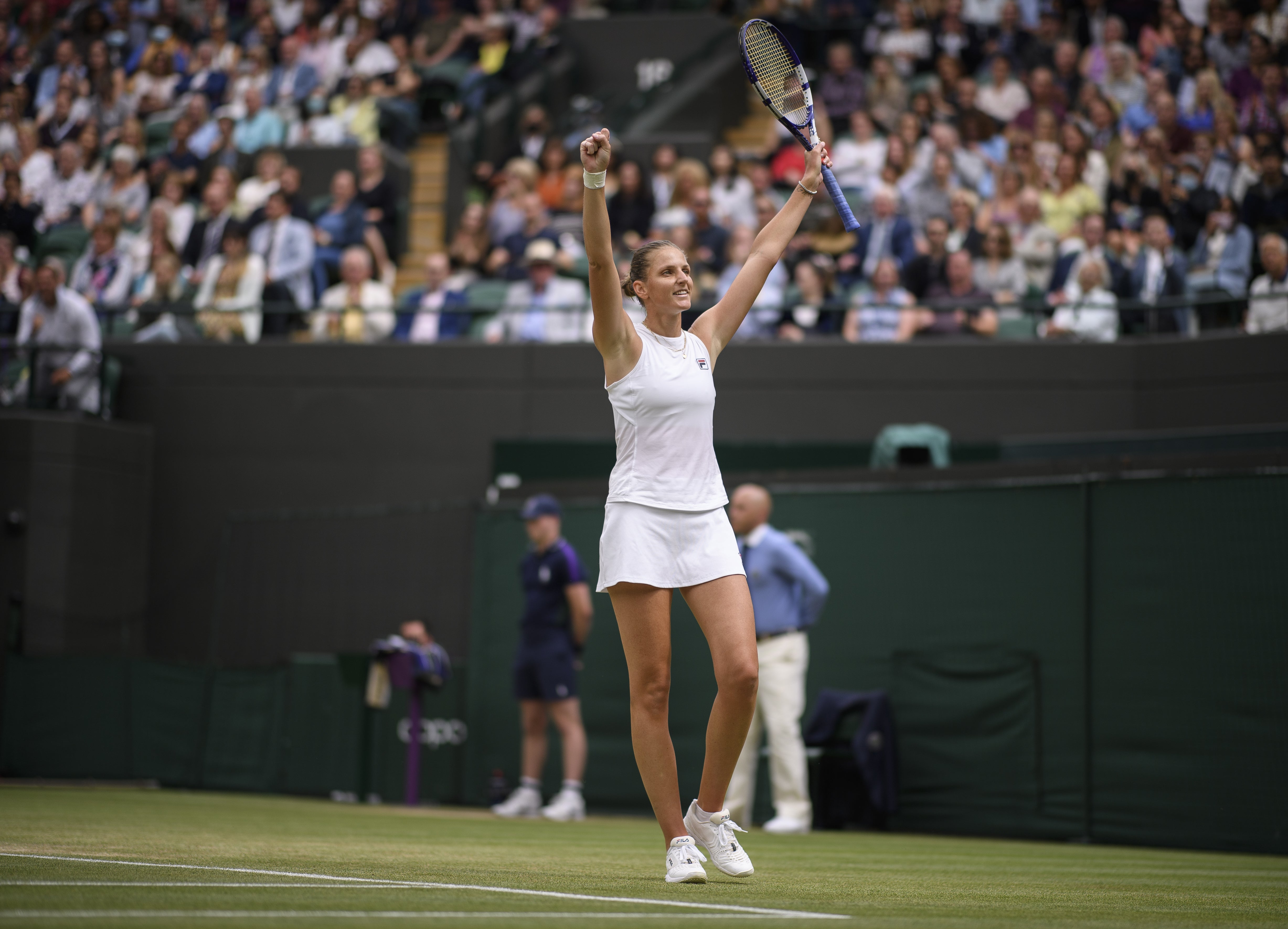 Karolina Pliskova celebrates winning