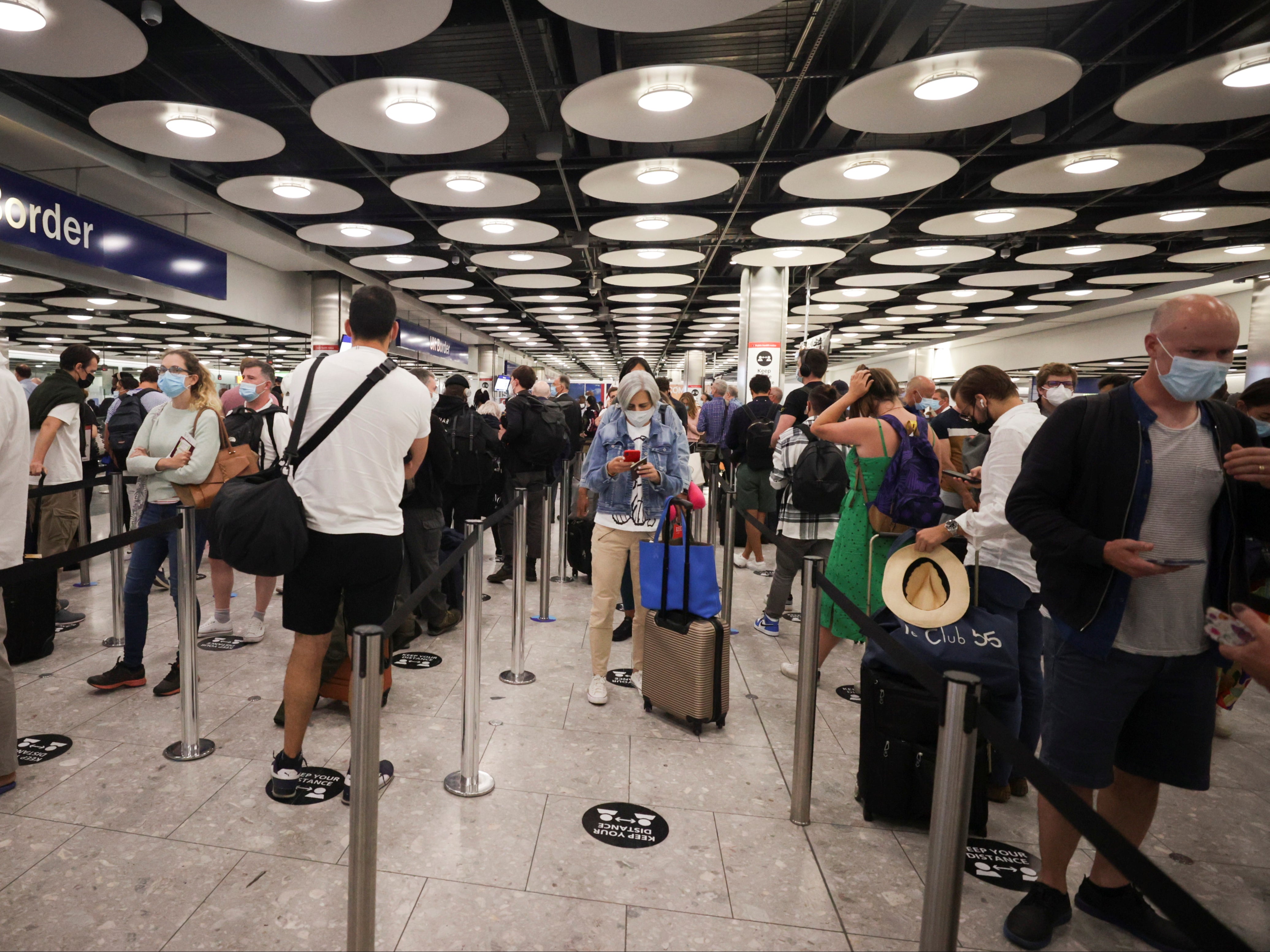 The check will take place at the airport before you board a plane to the UK