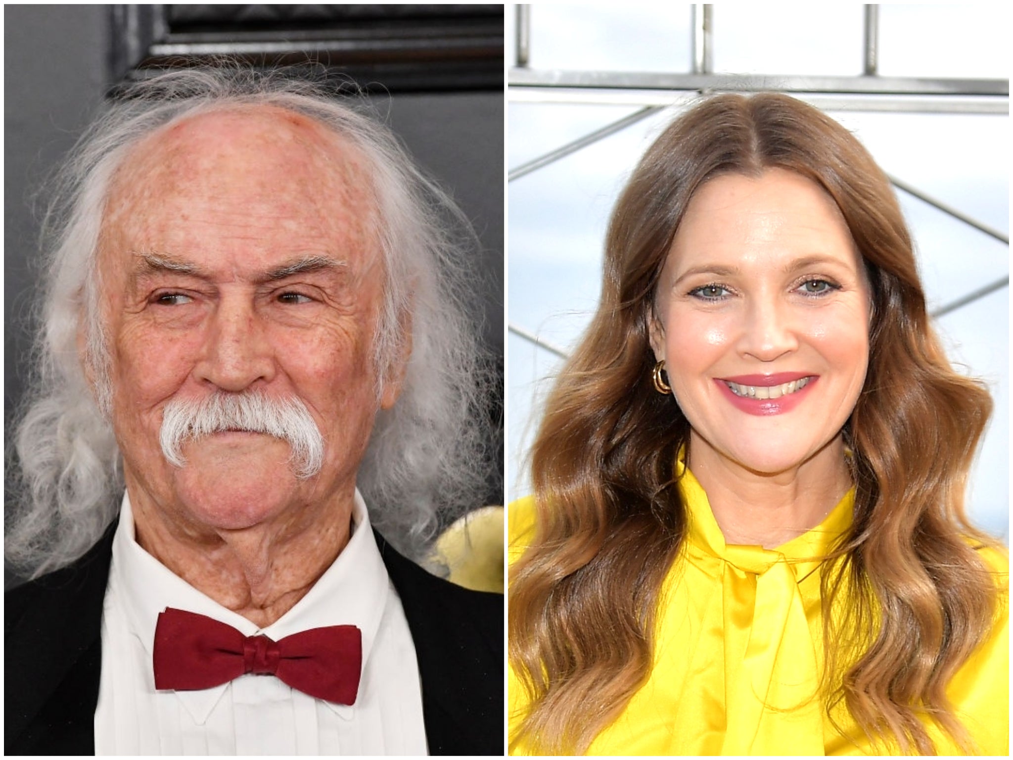 Musician David Crosby and actor Drew Barrymore