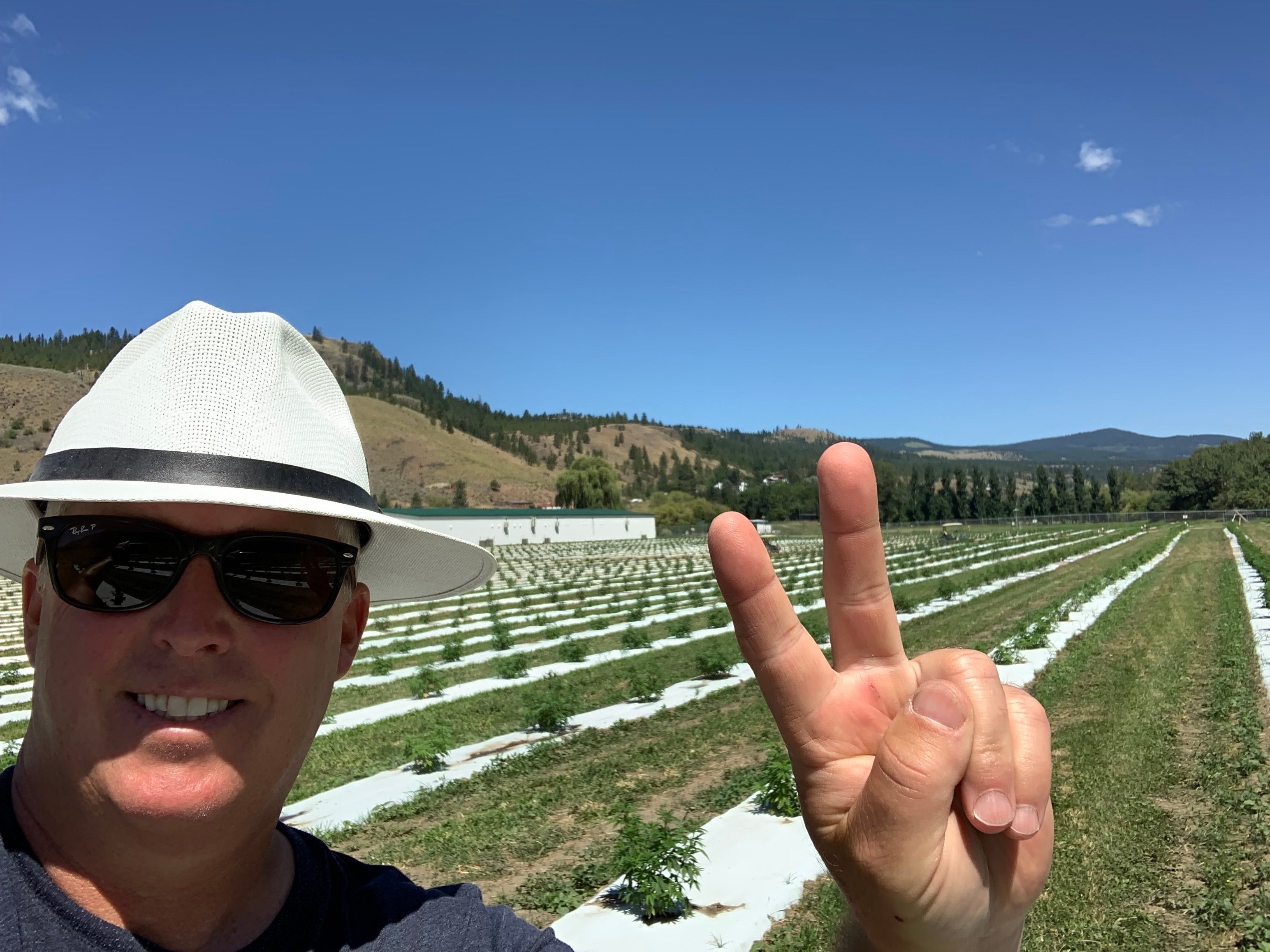 Bill Bilton, pictured on June 25. Behind him is two weeks’ worth of crop growth.