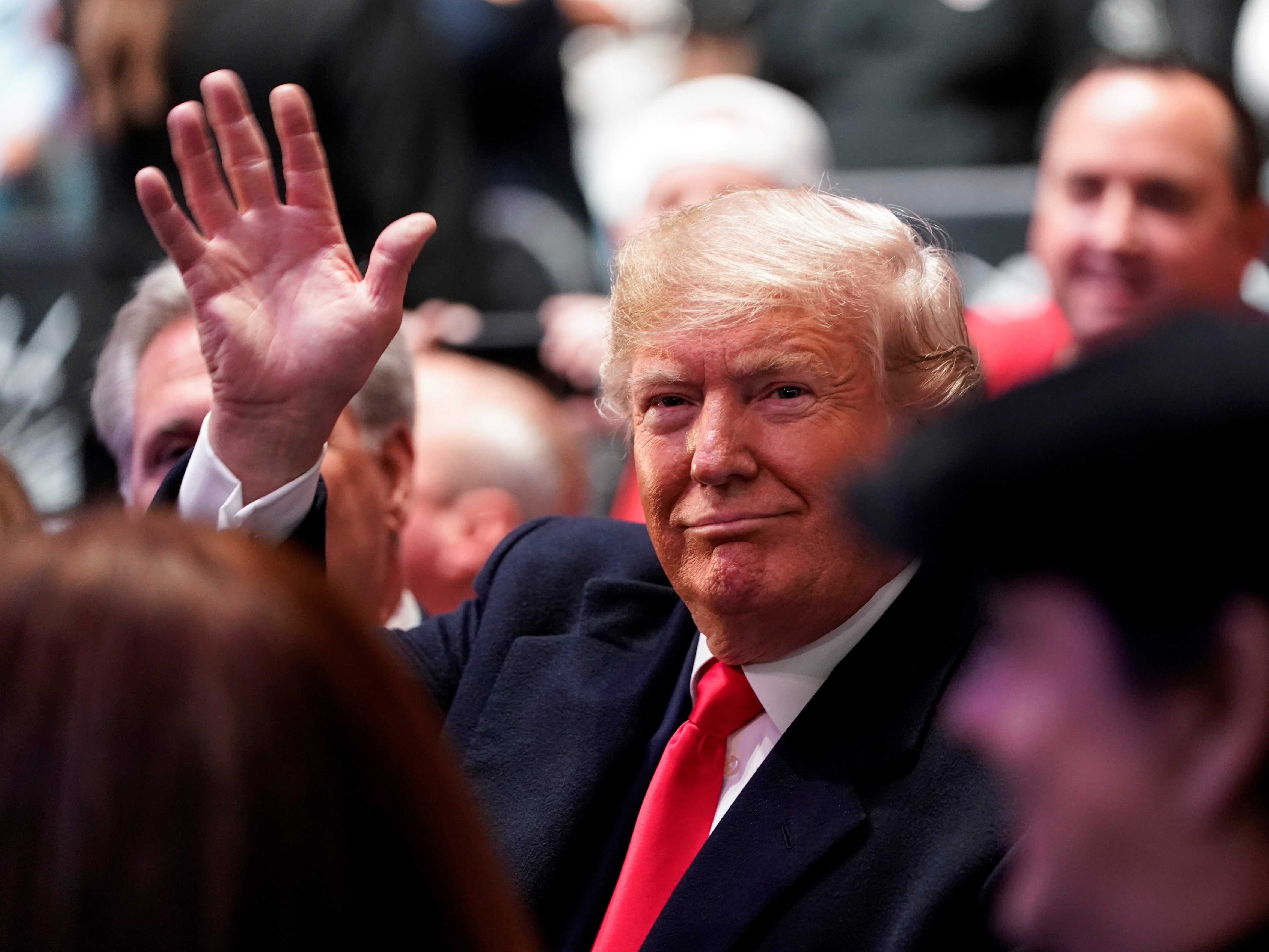 Donald Trump at a UFC fight in New York City in 2019