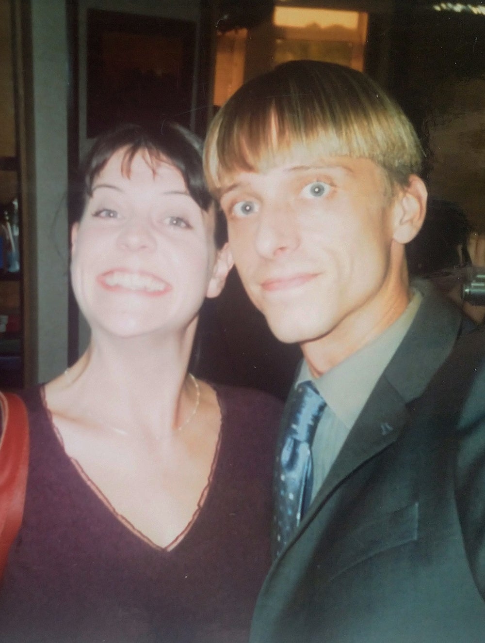 Rachel Isaac (Trudy) and Mackenzie Crook (Gareth) on set