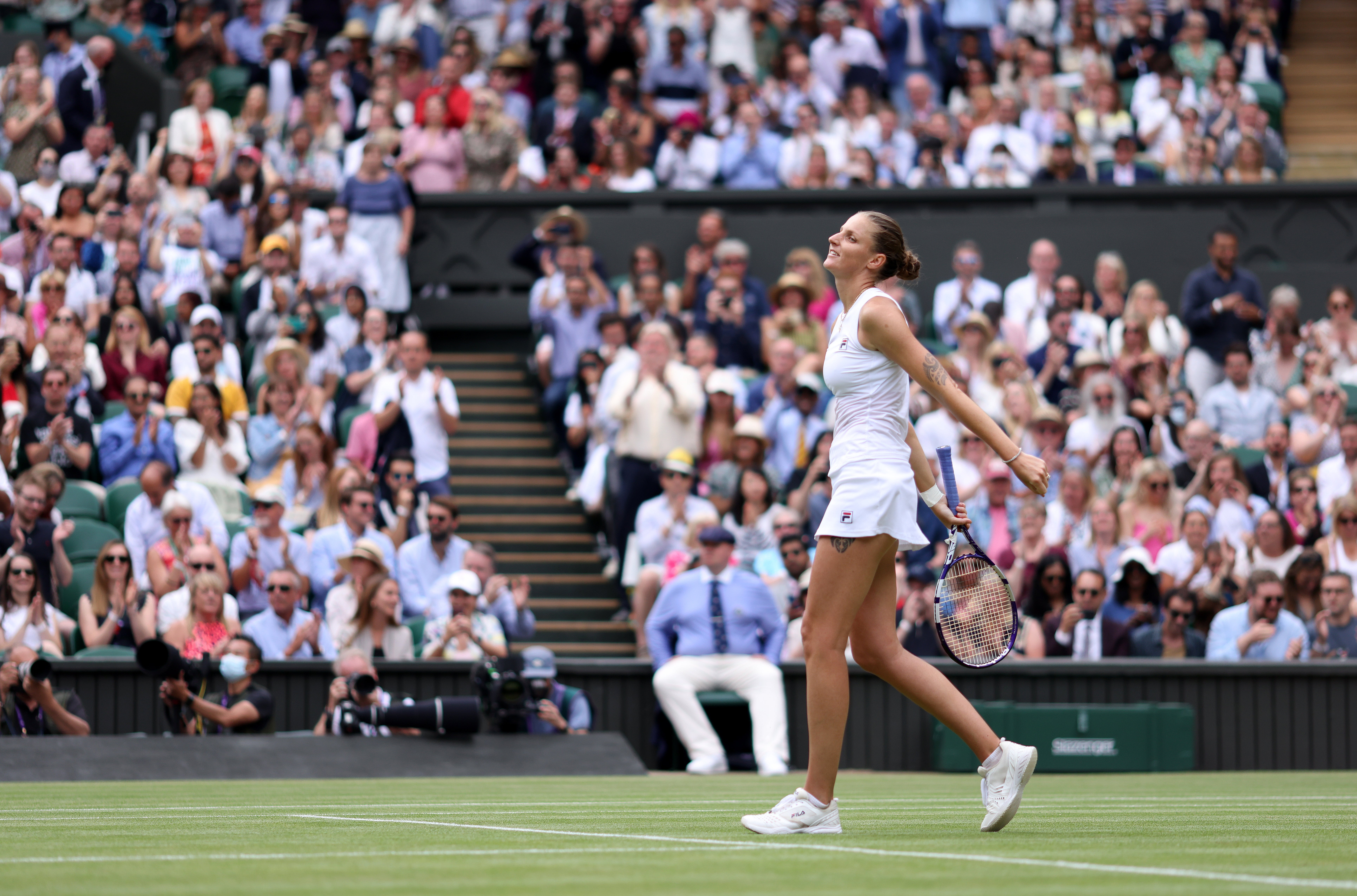 Karolina Pliskova celebrates victory