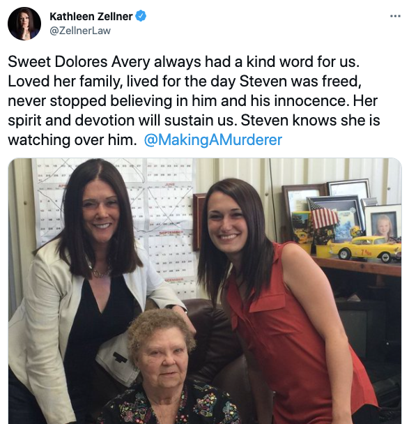 Kathleen Zellner paid tribute to Steven Avery’s mother, Dolores, on Twitter