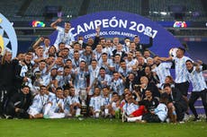 Copa America final: Lionel Messi ends wait for international honours as Argentina beat Brazil