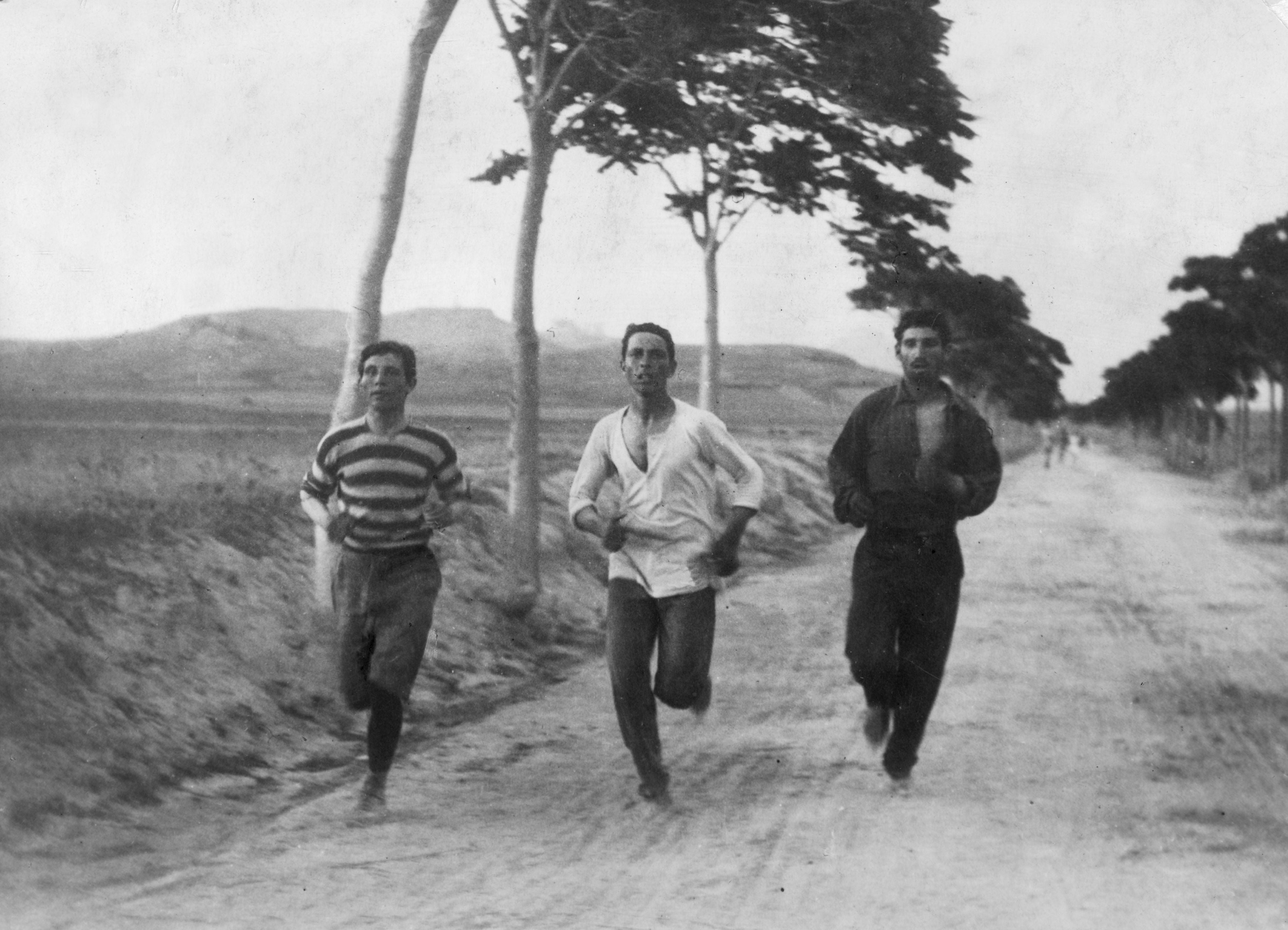 Training for the 1896 marathon: it was rumoured three Greek athletes had died preparing for the event