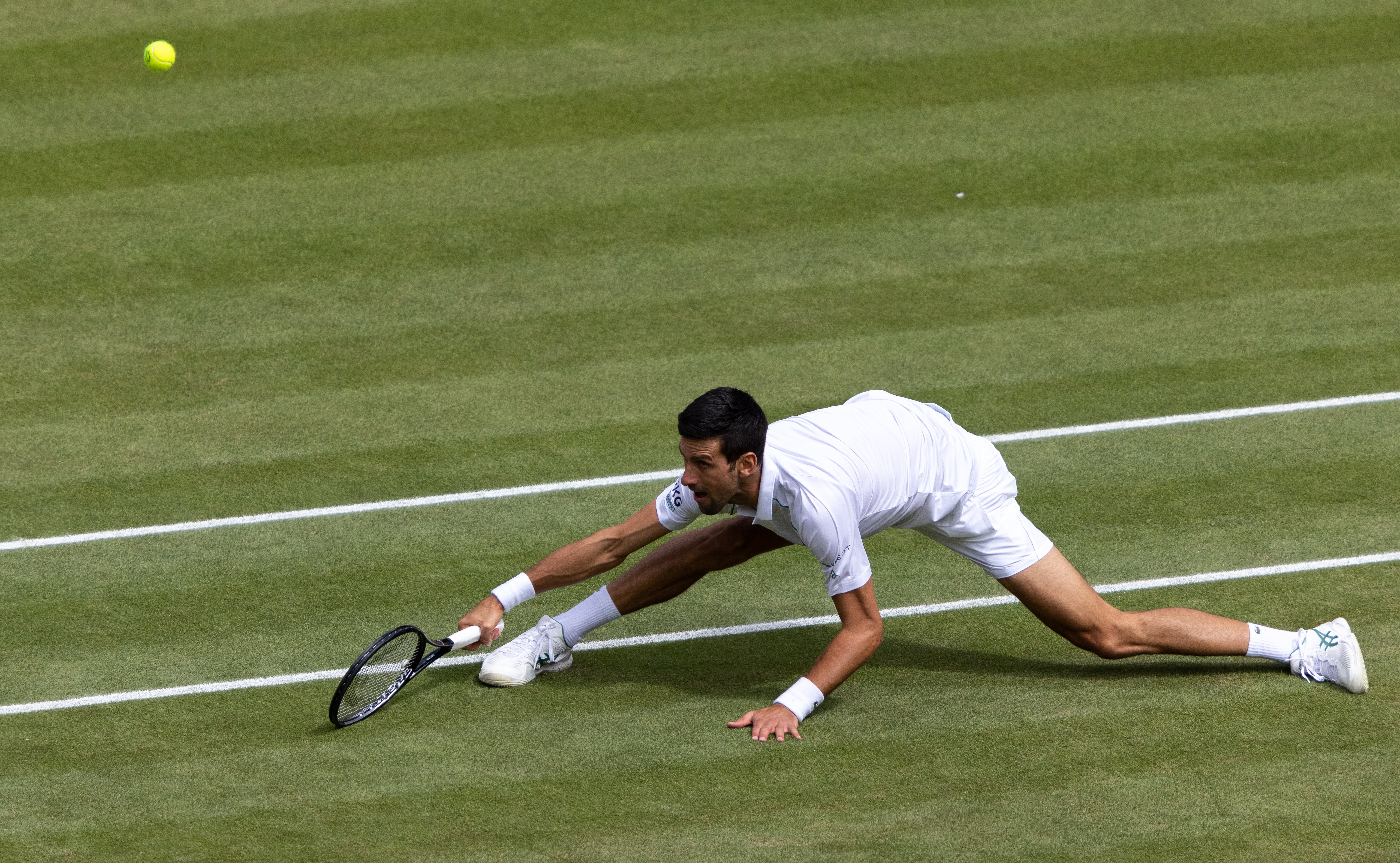 Novak Djokovic shows his agility