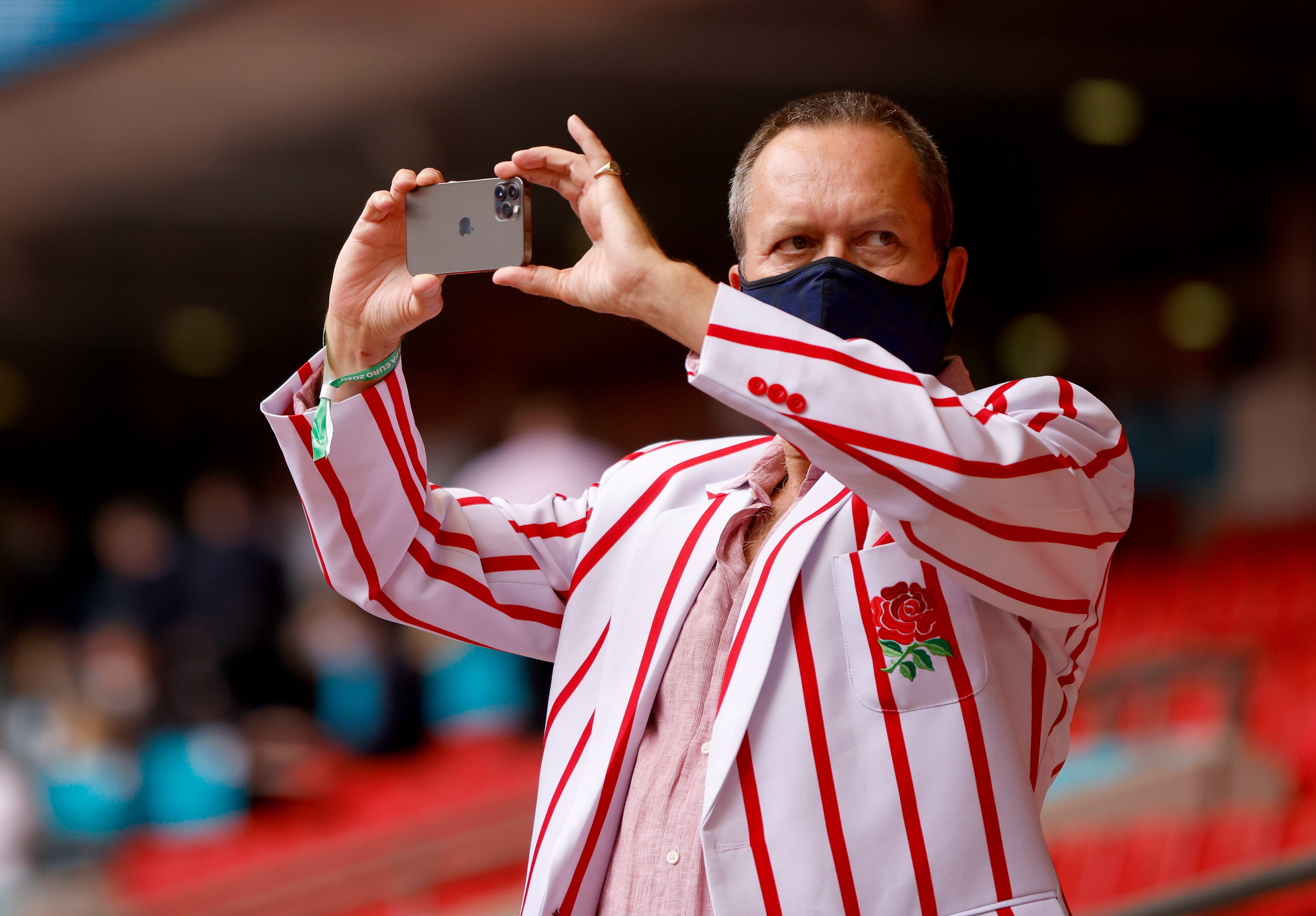 An england fan at Wembley on 11 July