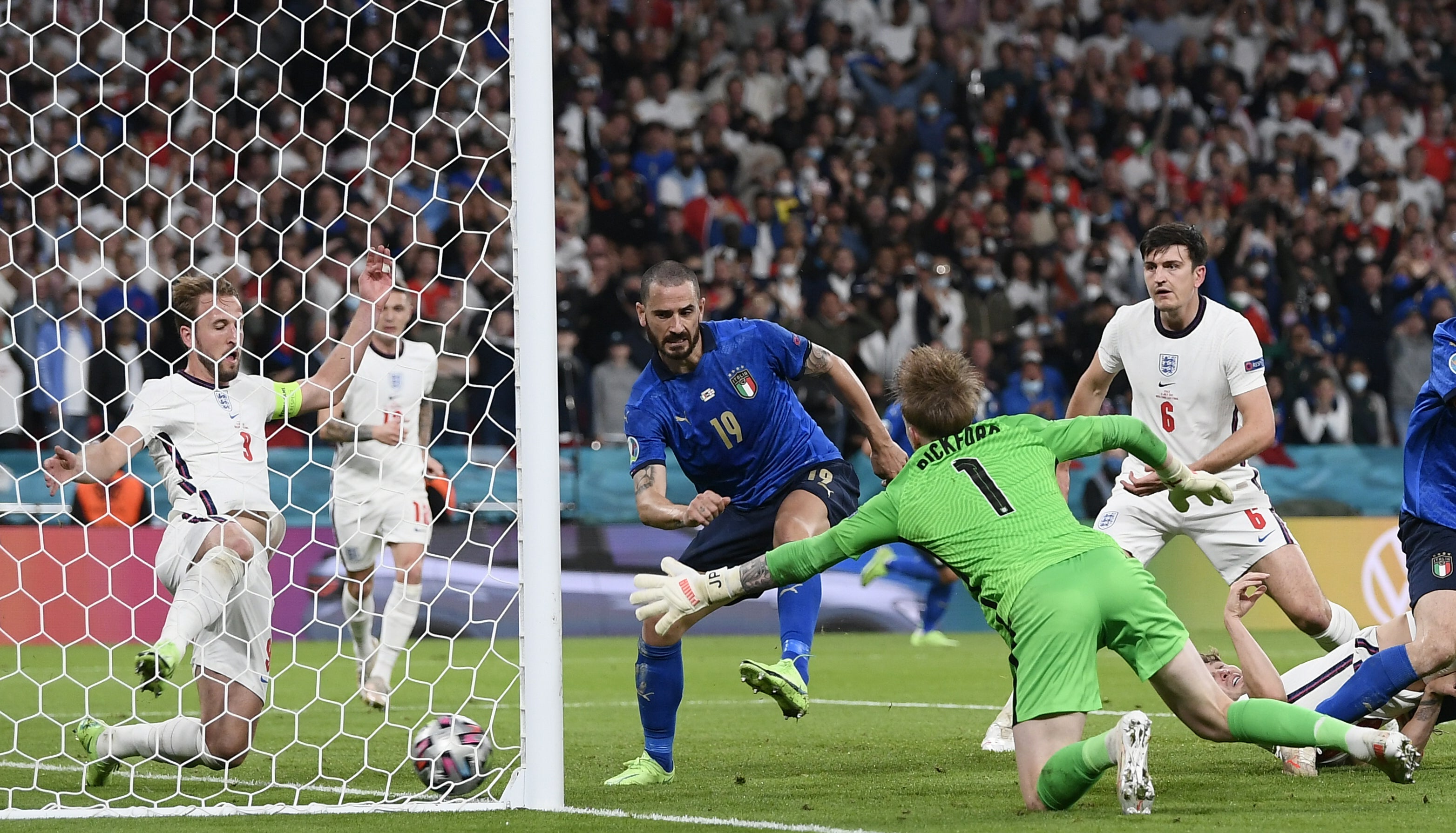 Italy dominated the second half and got their reward when Leonardo Bonucci bundled in from a corner