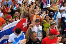 Cuba protests spread to Miami as president threatens ‘battle in the streets’