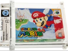 Super Mario 64 becomes most expensive video game ever after unopened cartridge sells for £1.1m