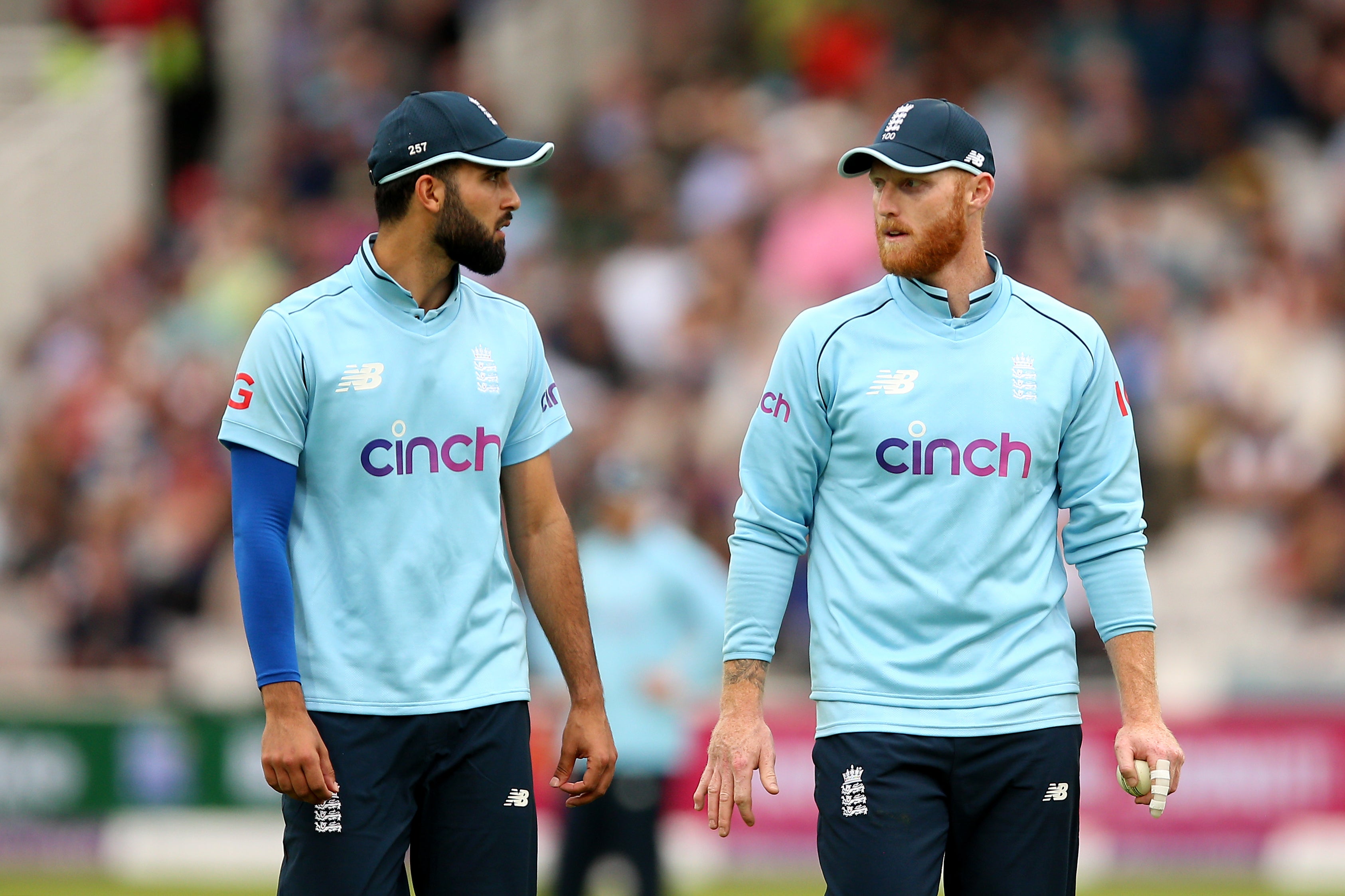 Ben Stokes, right, has been impressed with Saqib Mahmood