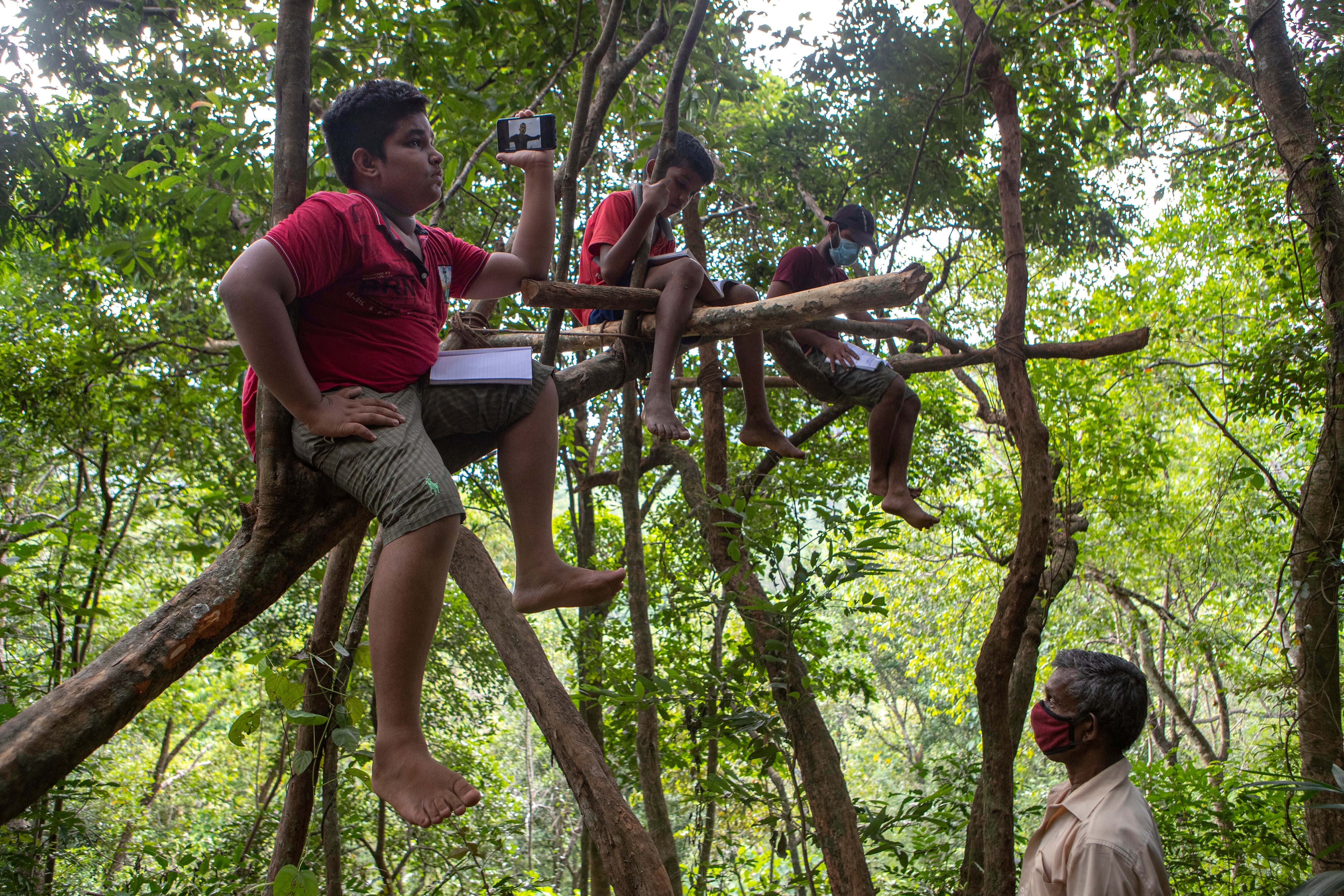 APTOPIX Sri Lanka Online Studies Photo Gallery