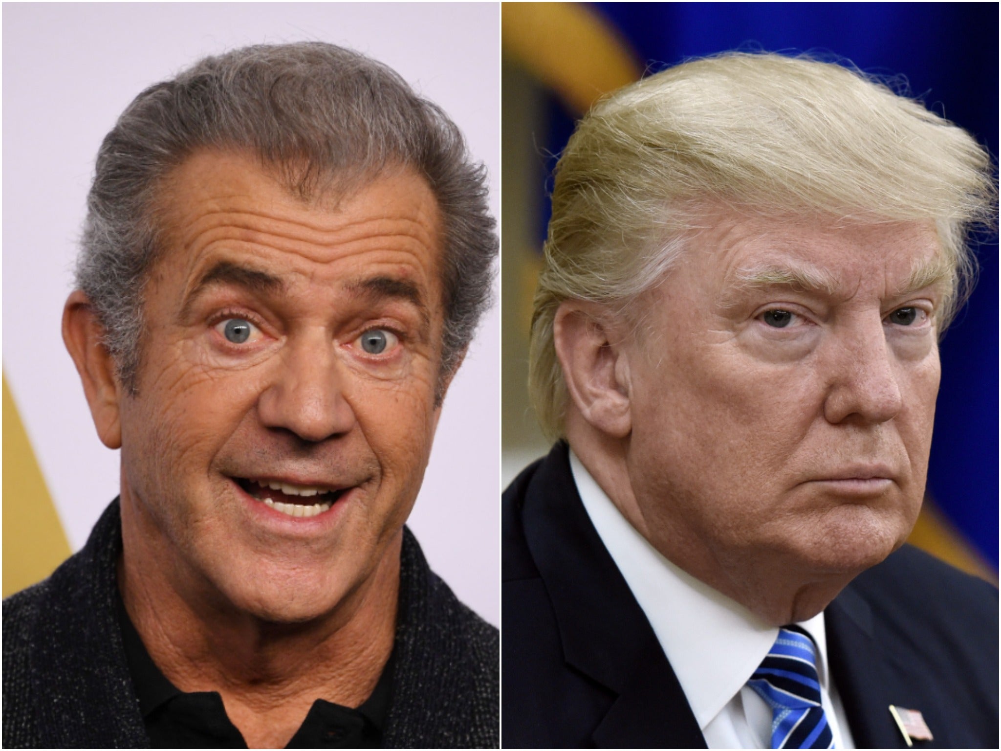 Mel Gibson and Donald Trump