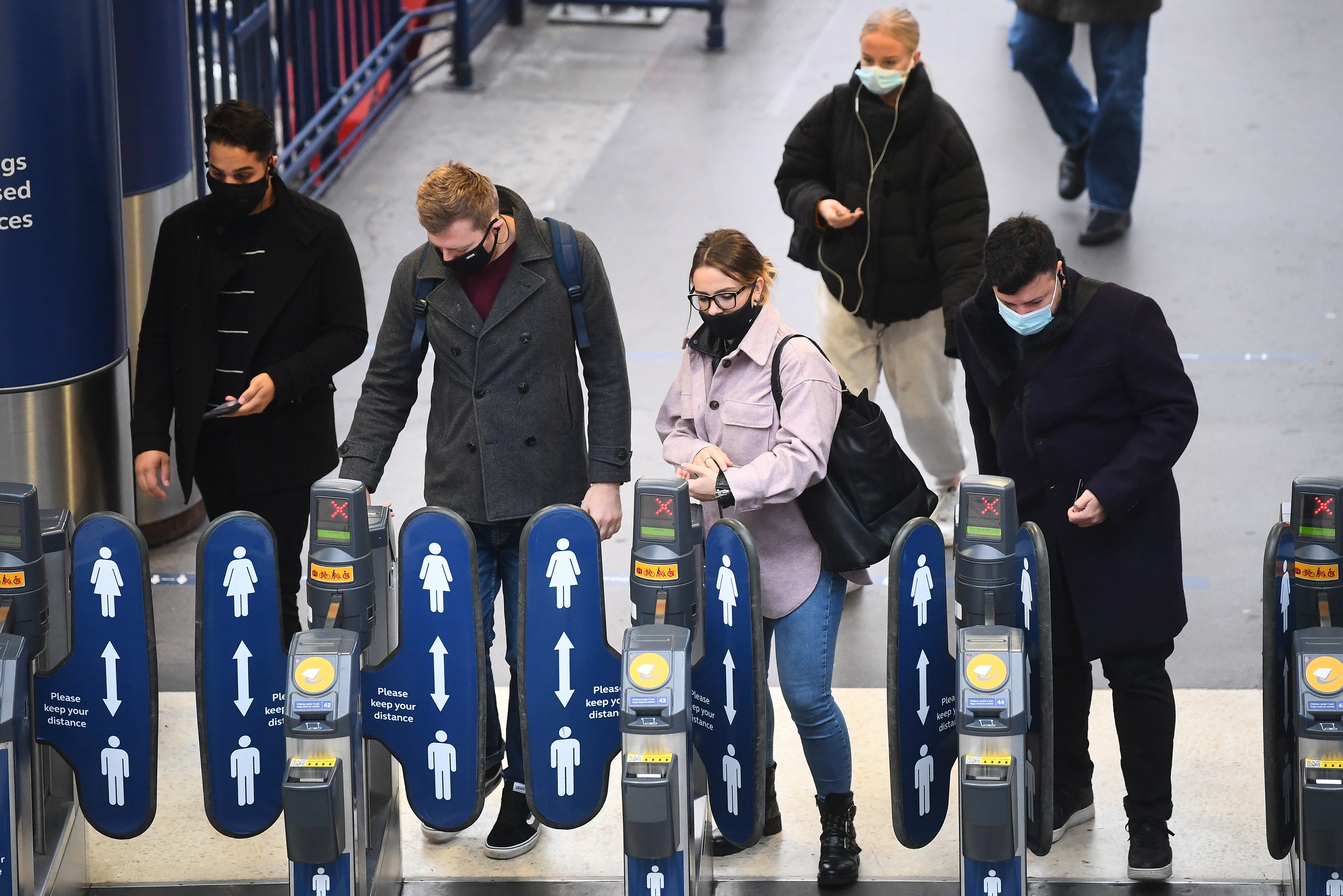 Commuters at London Waterloo