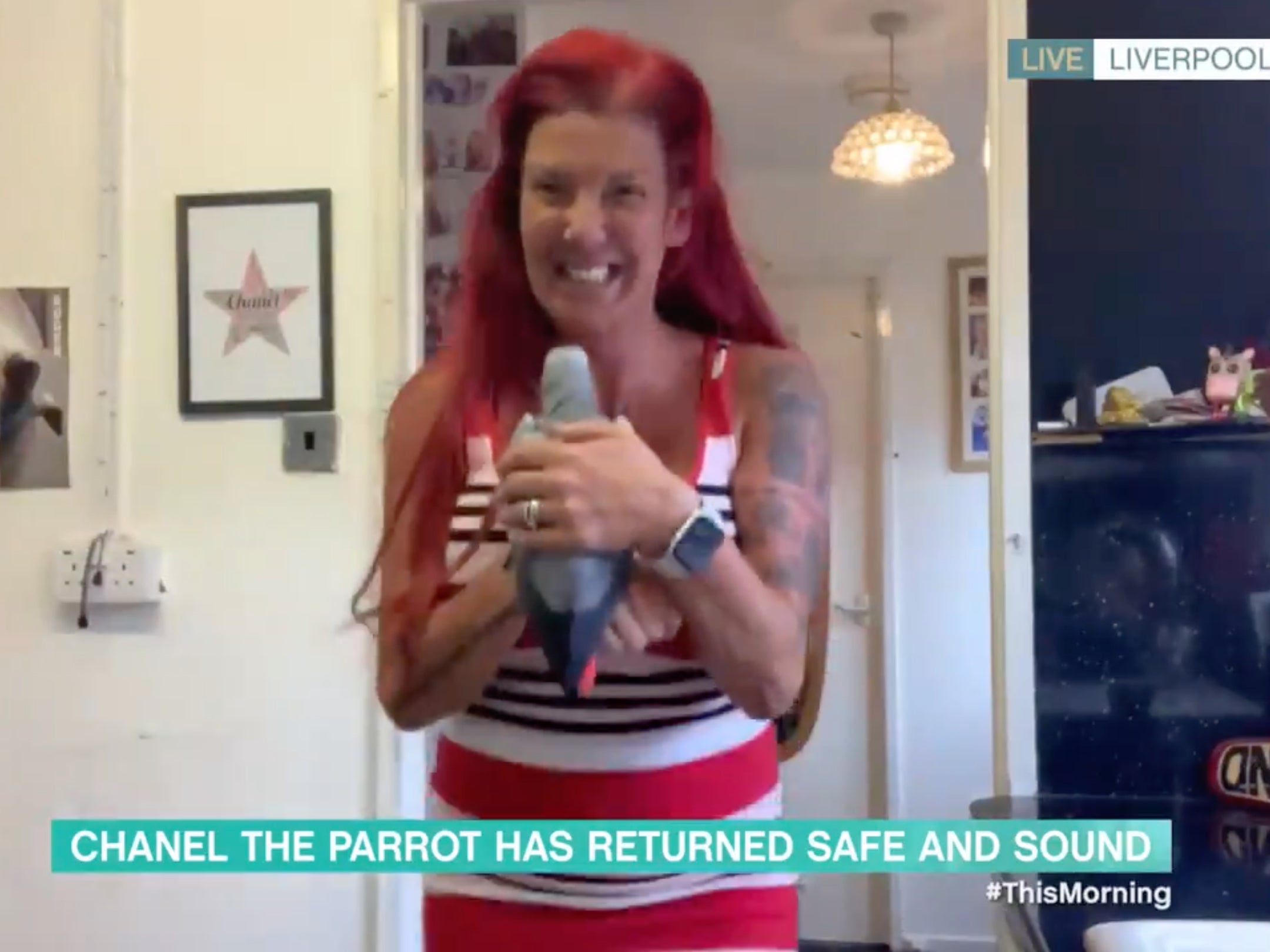 Hannah appeared on ITV’s This Morning twice after her search for her African Grey parrot went viral