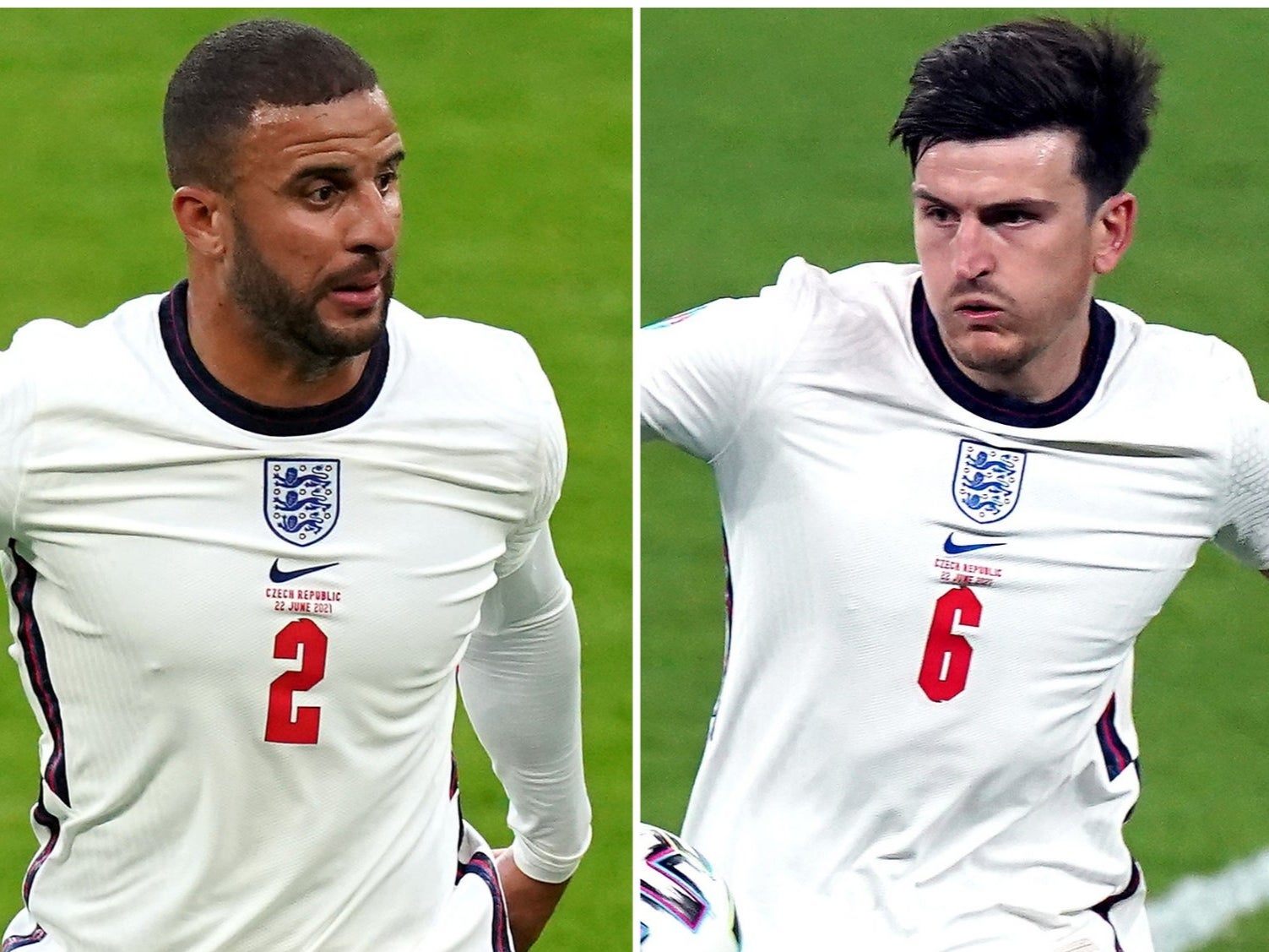 Kyle Walker and Harry Maguire were named in the team of the tournament