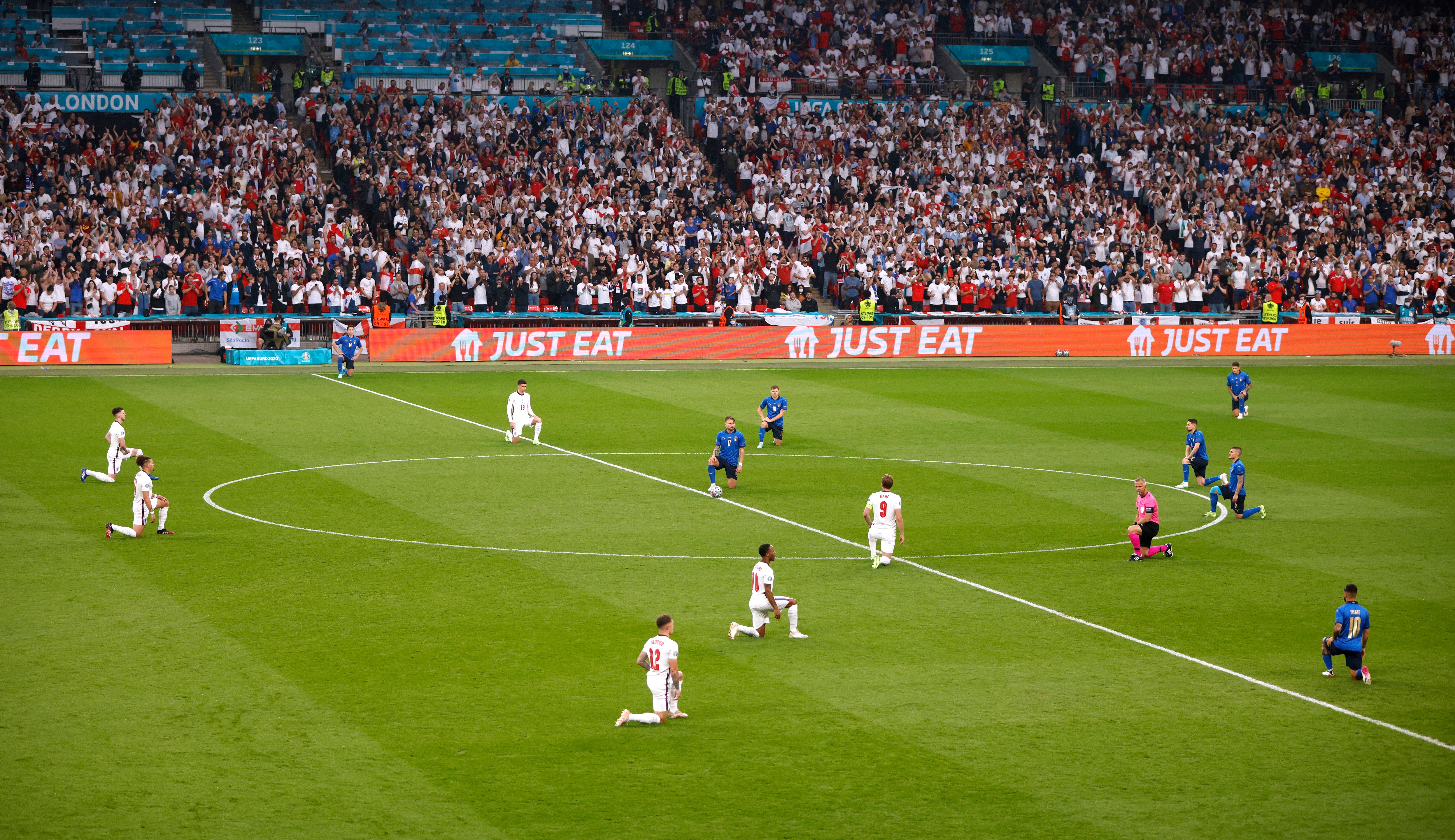 England footballers have been regularly abused for taking the knee before games