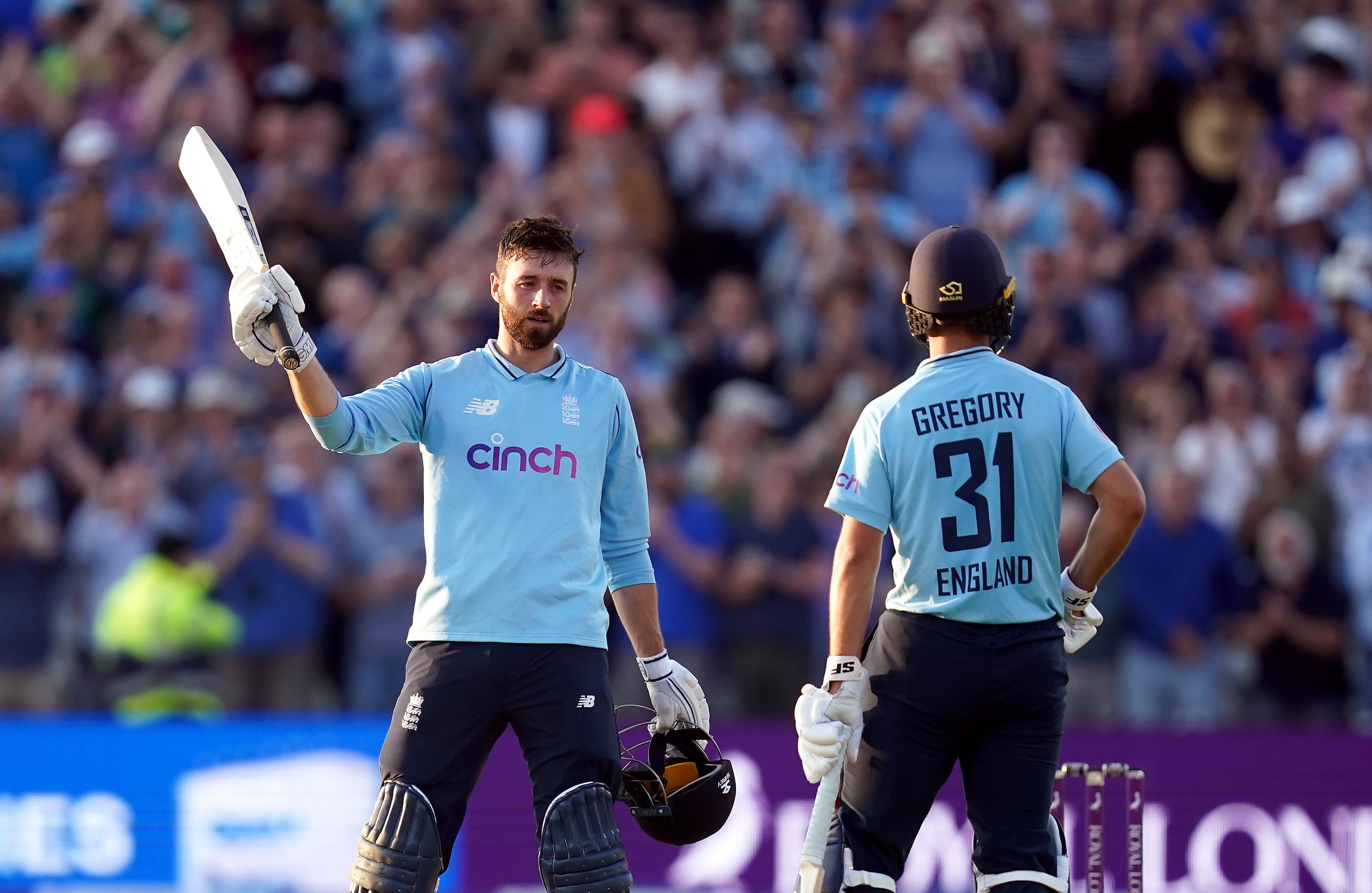 James Vince, left, got a century for England